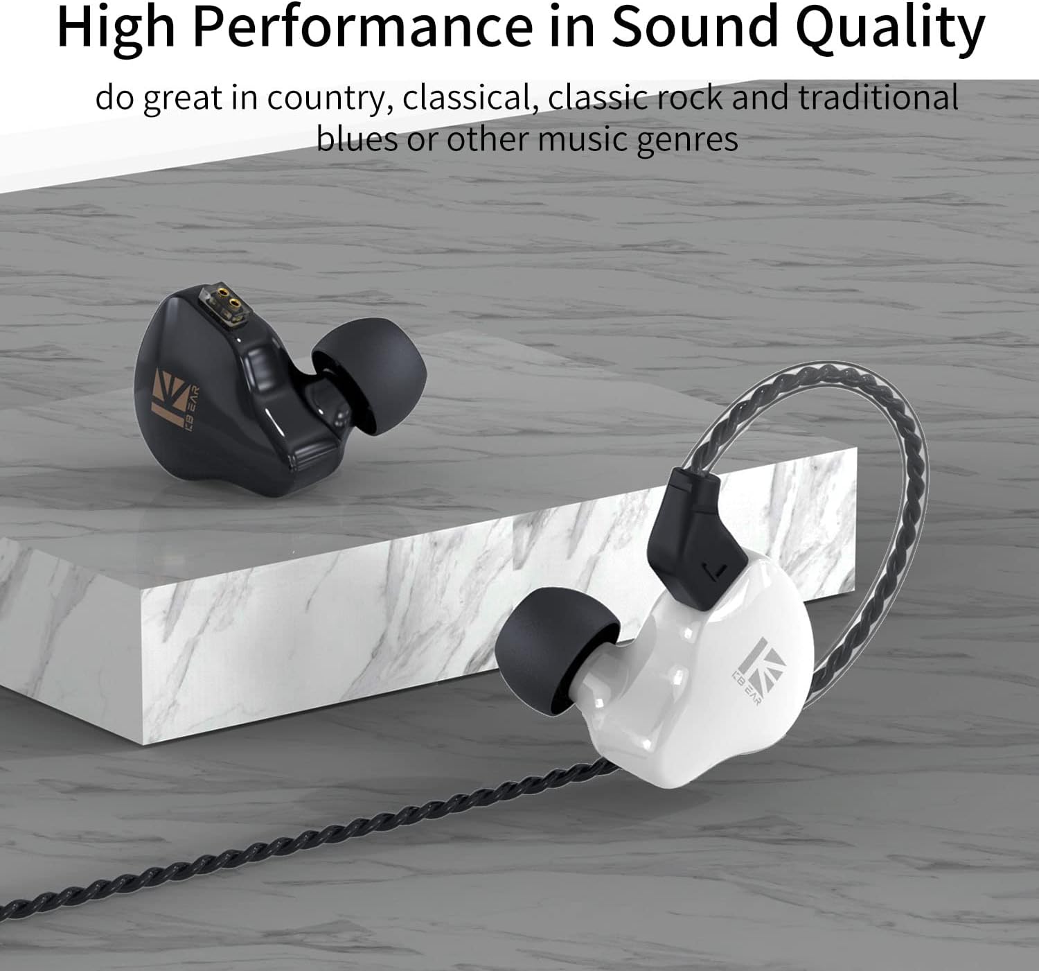 keephifi KBEAR KS1 – Monitor intrauditivo IEM con cable, auriculares individuales DD de alta fidelidad, graves profundos, sonido estéreo,