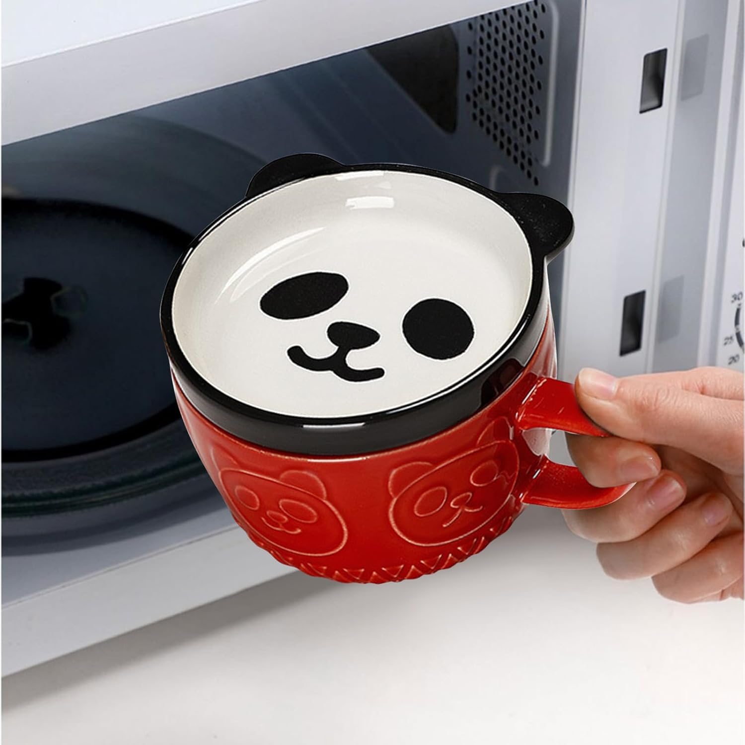Regalos para mujeres, tazas de café Kawaii Panda con tapas, regalos de cumpleaños de Navidad para niñas, amigos, niños, hombres, esposa, mamá,