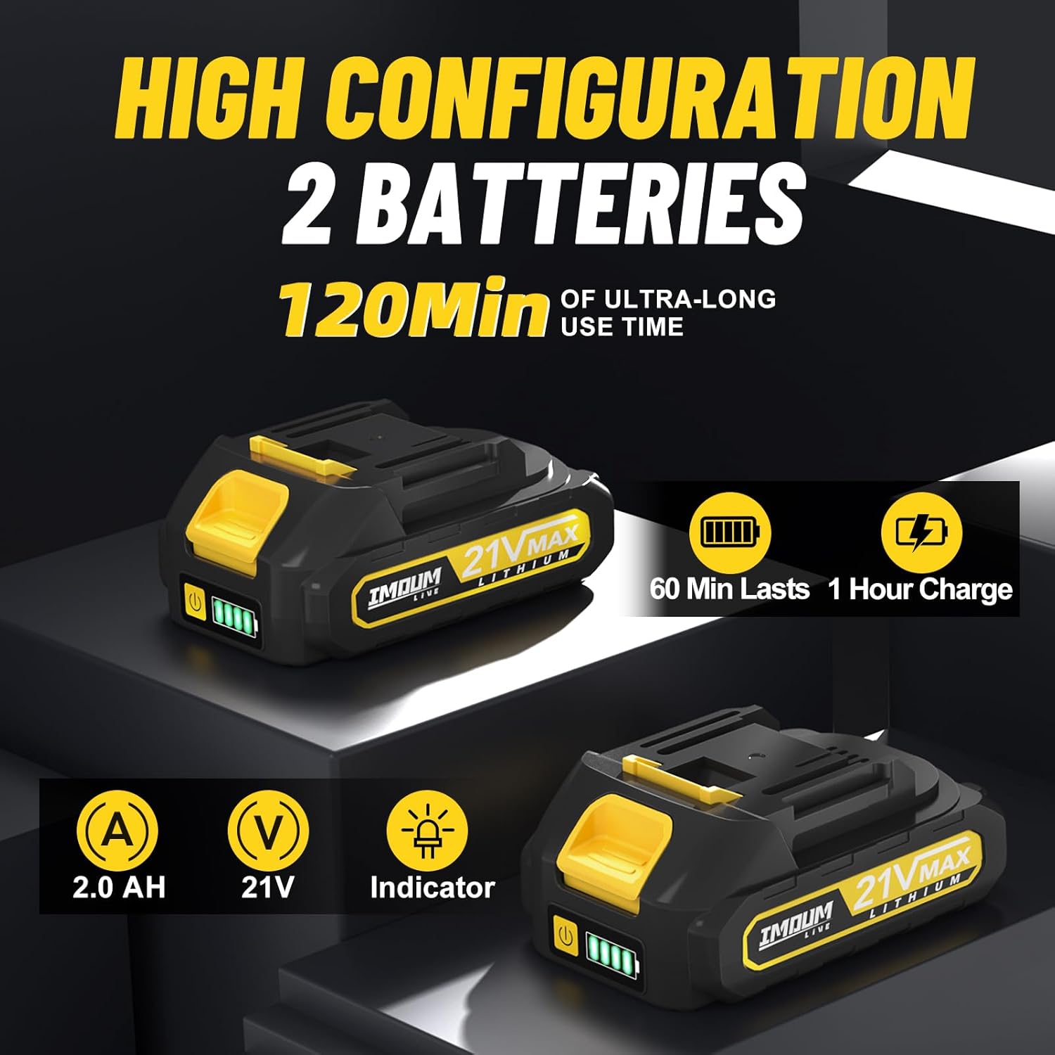 IMOUMLIVE – Mini motosierra inalámbrica de 6 pulgadas con batería de 2 × 21 V, sin escobillas, potente motosierra eléctrica portátil de mano con