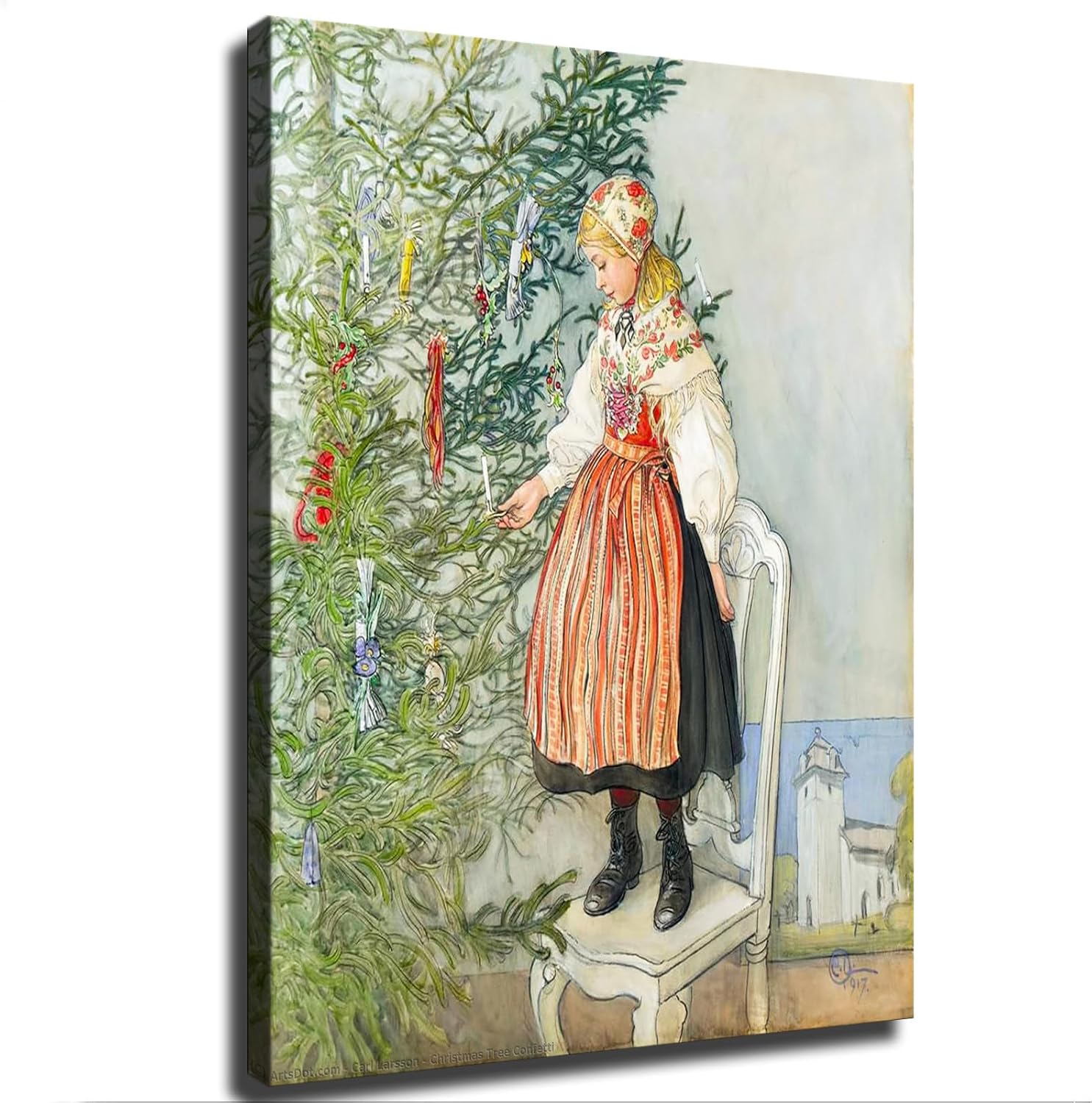 VAKUUM Carl Larsson – Póster de Navidad sueca de Carl Larsson, pintura en lienzo, arte de pared, impresión de imágenes HD, obra de arte moderna para