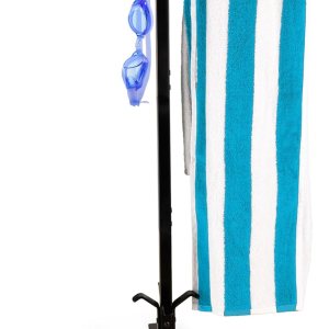 BIRDROCK HOME Toallero de piscina al aire libre con 4 barras y 4 ganchos  Soporte de secado de toallas de metal independiente de 45 pulgadas BIRDROCK HOME Toallero de piscina al aire libre con 4 barras y 4 ganchos  Soporte de secado de toallas de metal independiente de 45 pulgadas