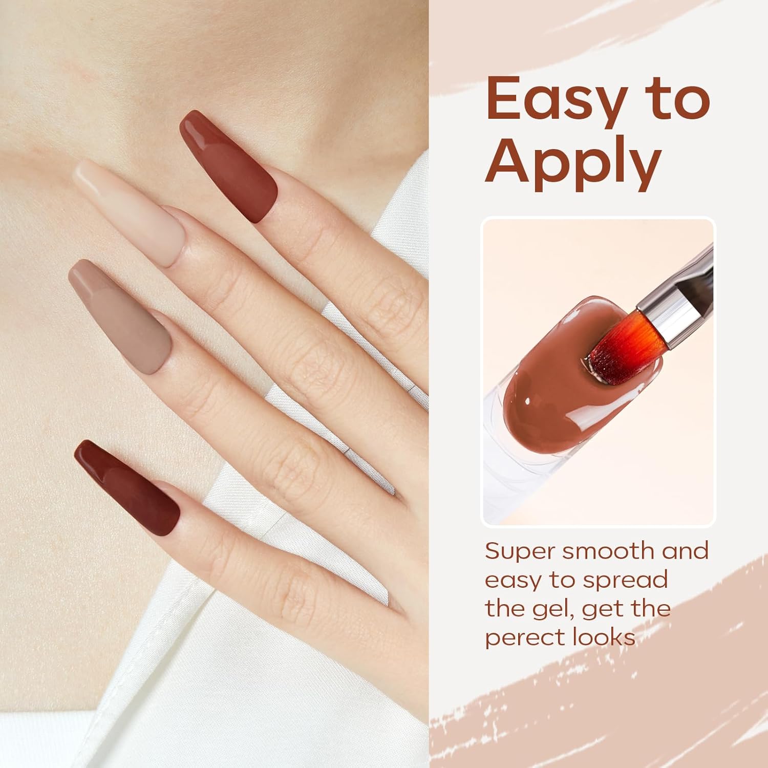modelones Gel de extensión de uñas polivinílicas, 12 colores, tono de piel nude, rojo, colores clásicos, diseño de uñas, regalo de salón para mujeres