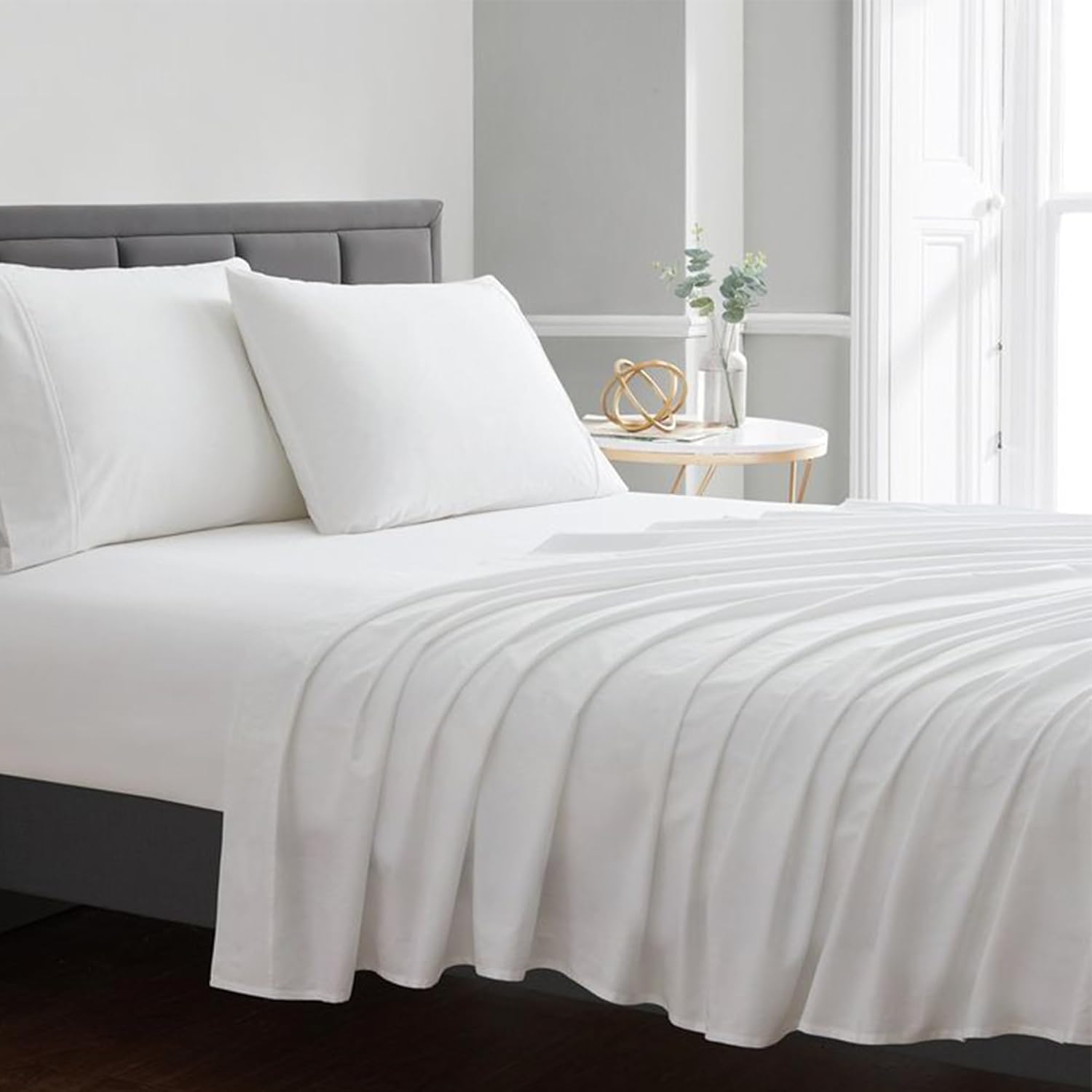 Juego de sábanas tamaño California King de algodón egipcio de 1000 hilos, ropa de cama de 4 piezas de tejido de satén de 18 pulgadas, bolsillo extra