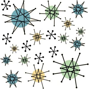 Retro Planet.com – Calcomanías de vinilo Atomic Starburst, calcomanías retro de los años 50 (juego de 20), de 1.5 a 6 pulgadas Retro Planet.com – Calcomanías de vinilo Atomic Starburst, calcomanías retro de los años 50 (juego de 20), de 1.5 a 6 pulgadas