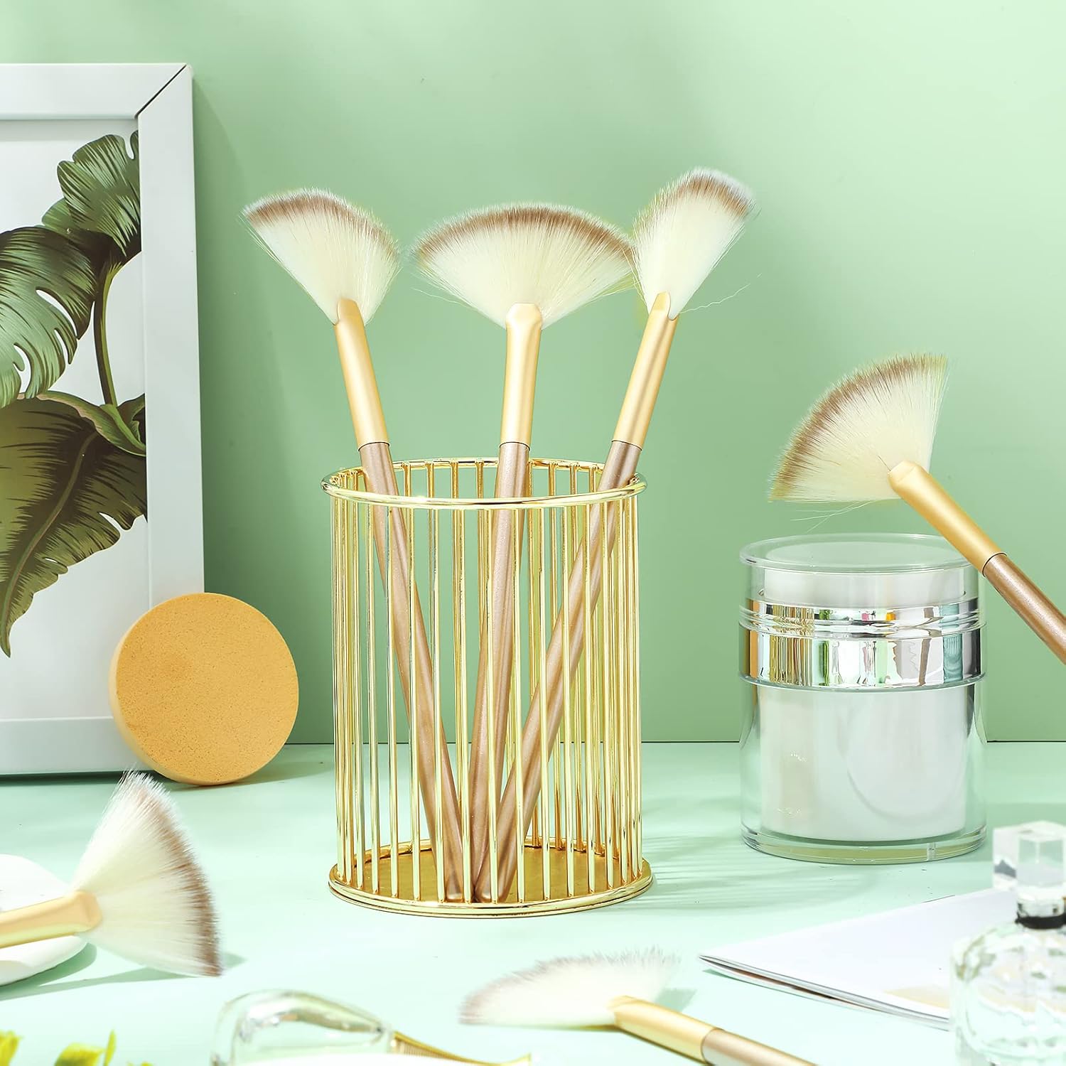 Maitys 6 pinceles faciales para máscara de abanico, herramientas de cepillo aplicador de máscara suave, brochas de maquillaje delgadas, herramienta