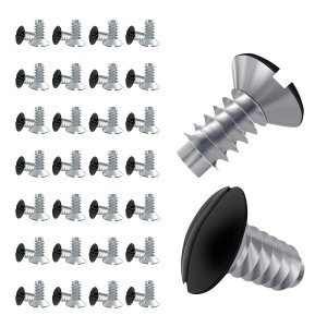 ENERLITES Tornillos de repuesto para placa de pared decorativa, tornillos de cabeza ovalada de 516 pulgadas de longitud, acabado brillante pintado, ENERLITES Tornillos de repuesto para placa de pared decorativa, tornillos de cabeza ovalada de 516 pulgadas de longitud, acabado brillante pintado,