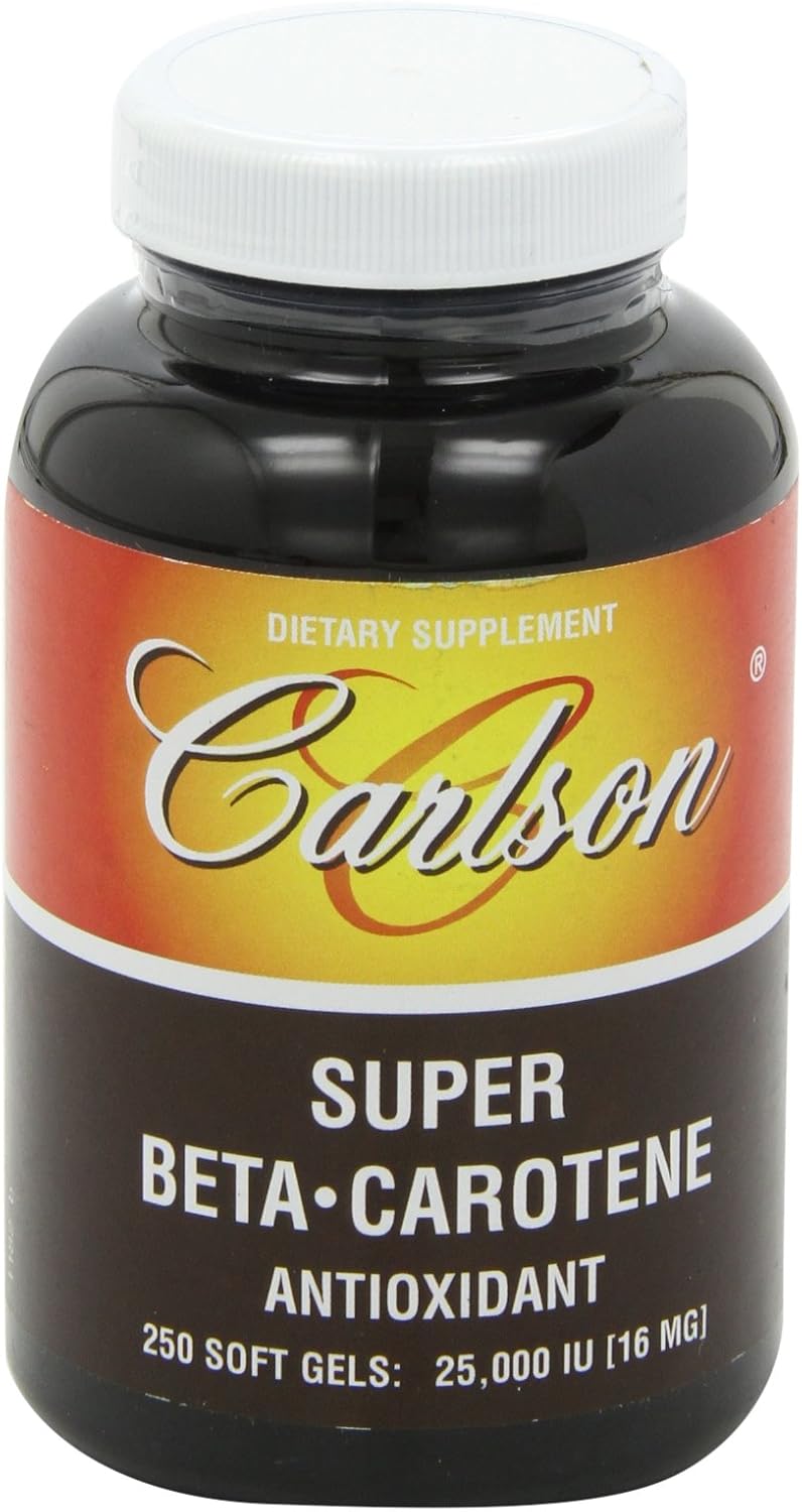Carlson Labs Super Beta-Caroteno de Dunaliella Salina, 250 cápsulas blandas