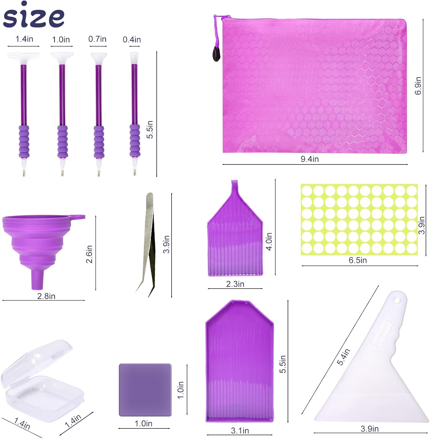 MoeeBtee Contenedores de almacenamiento de pintura de diamante, 60 ranuras para accesorios y herramientas de pintura de diamante, estuche