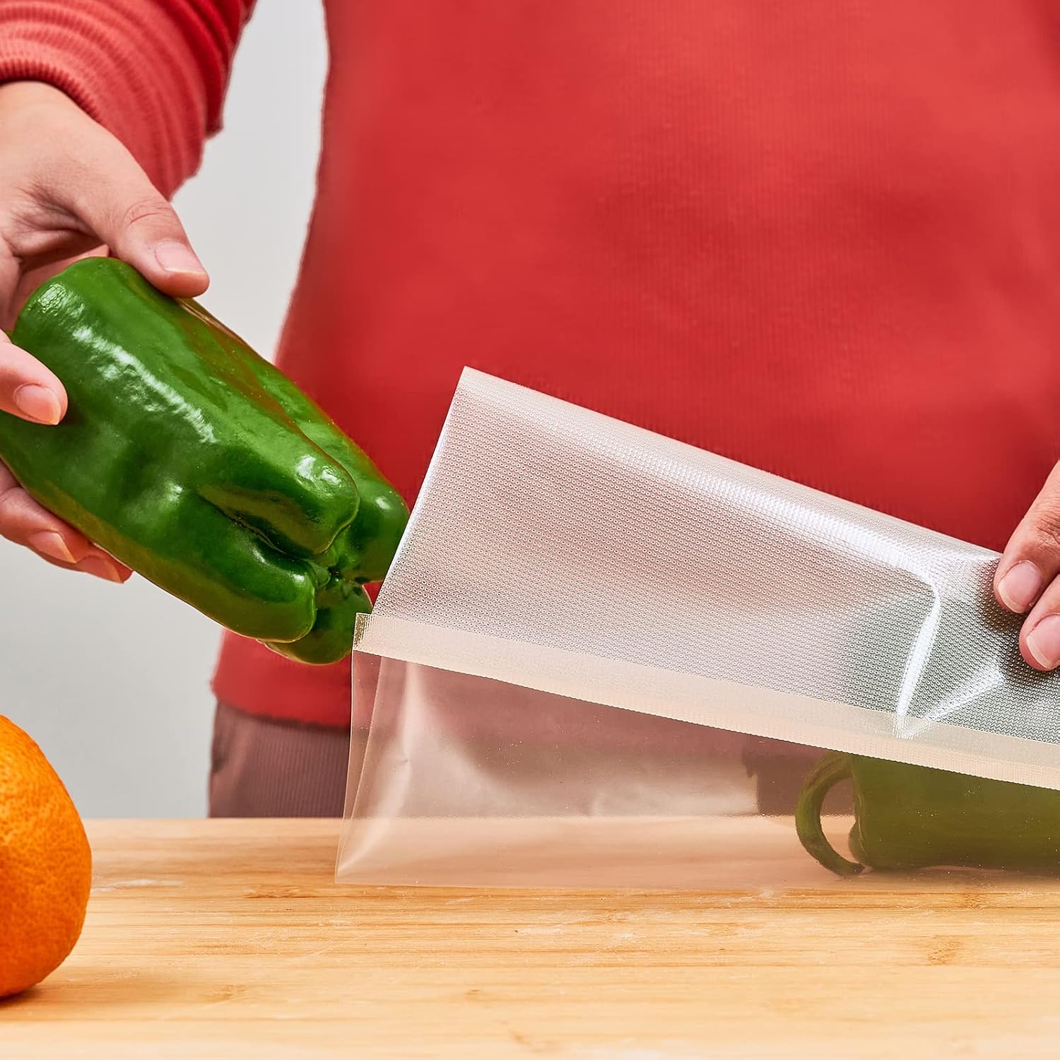 Bolsas selladoras al vacío de 100 pintas de 6 x 10 pulgadas para alimentos, bolsa precortada de grado comercial, resistente, ideal para