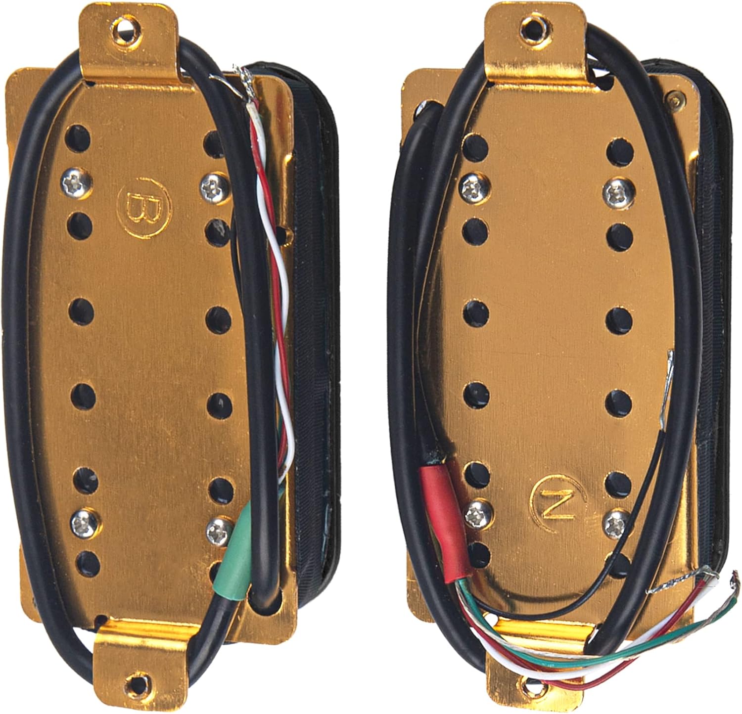 Juego de pastilla de puente de cuello de guitarra eléctrica con imán de alto rendimiento NB compatible con pastilla de guitarra eléctrica (negro)
