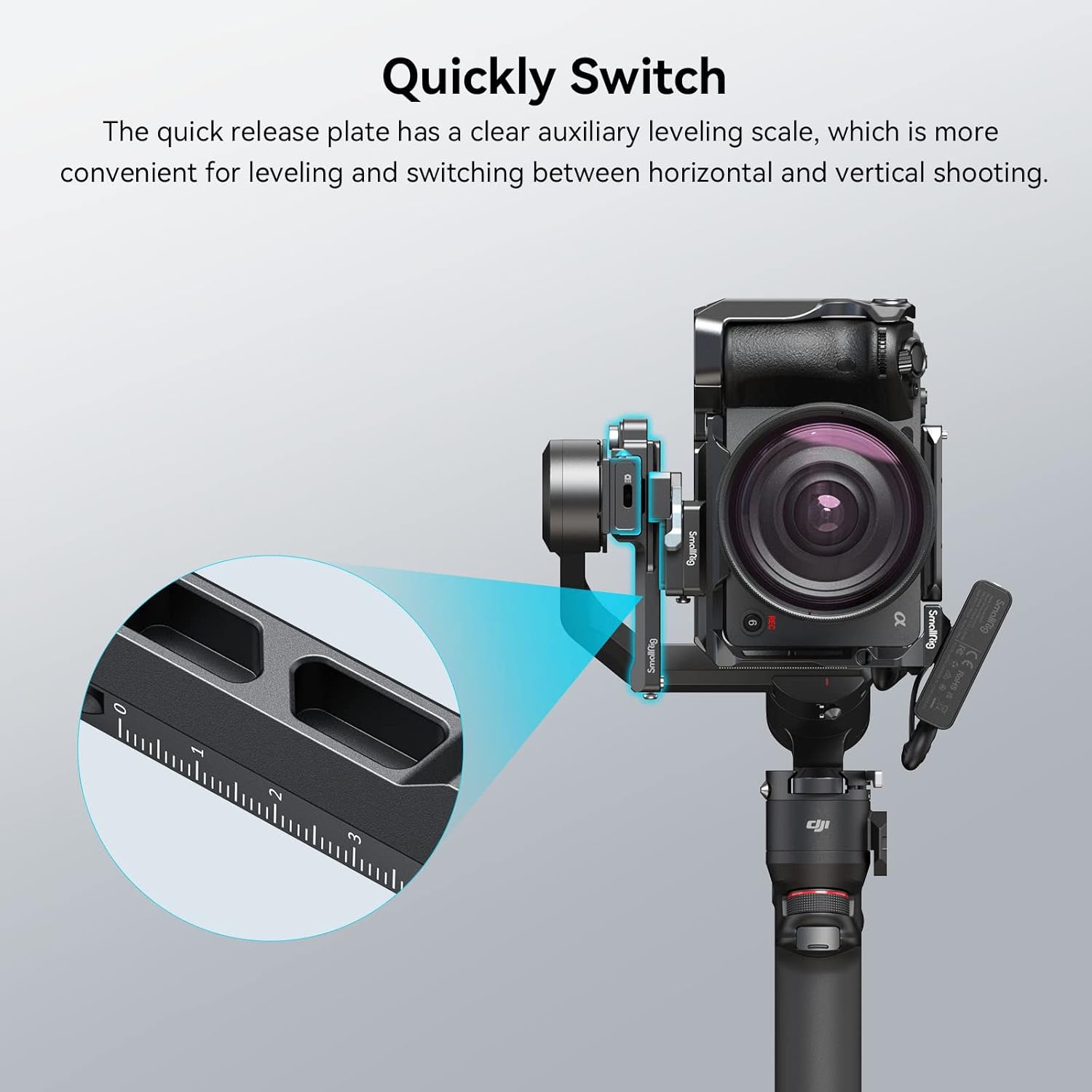 SmallRig Brazo vertical extendido para DJI RS 3 Mini, placa de montaje de extensión para DJI RS 3 Mini – 4196