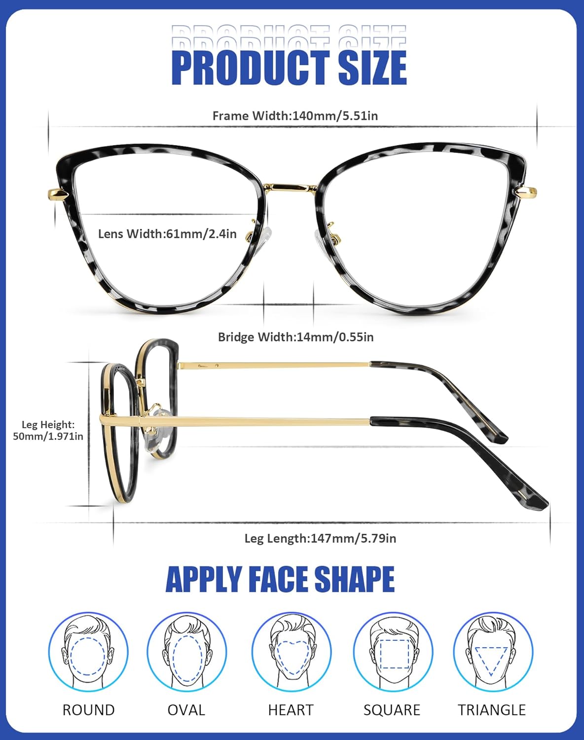 Lentes de luz azul, elegantes lentes de bloqueo de luz azul para lectura en computadora, juegos, televisión, teléfonos