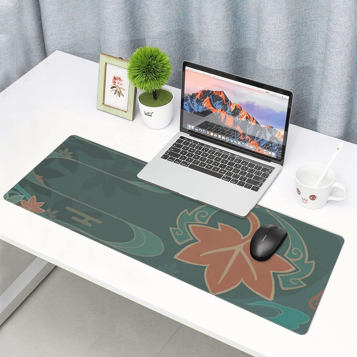Genshin Game Impact Kaedehara Kazuha – Alfombrilla de mouse grande de goma antideslizante para suministros de oficina, computadoras, computadora de