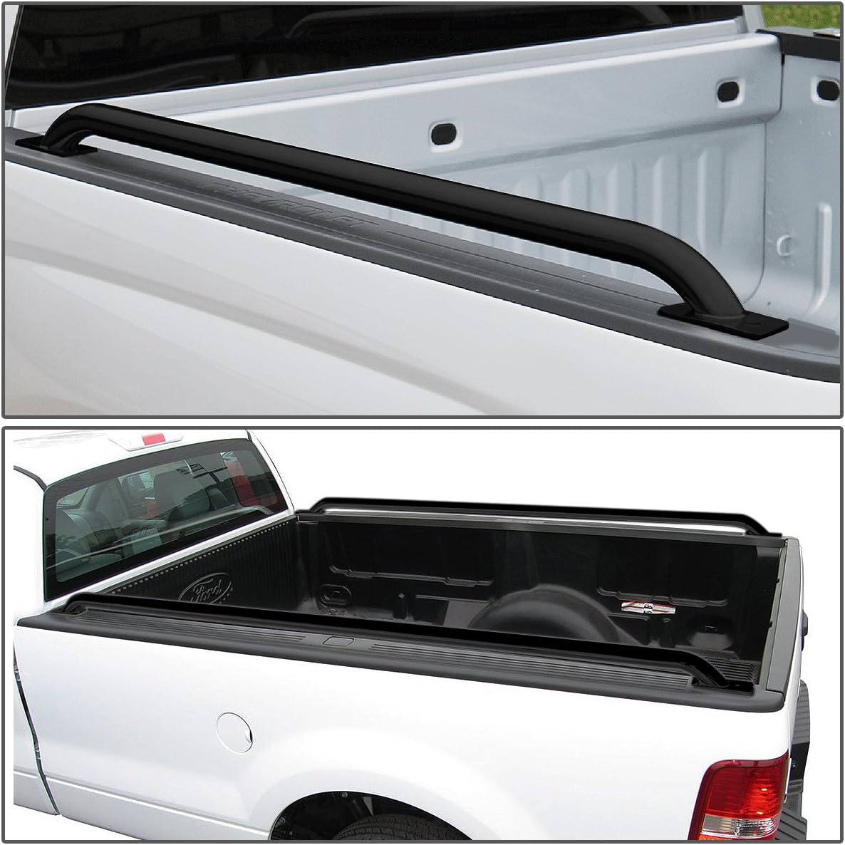 DNA MOTORING RAIL-001-BK – Par de rieles para caja de camioneta 92-11 Ranger Tundra de 6 pies, color negro
