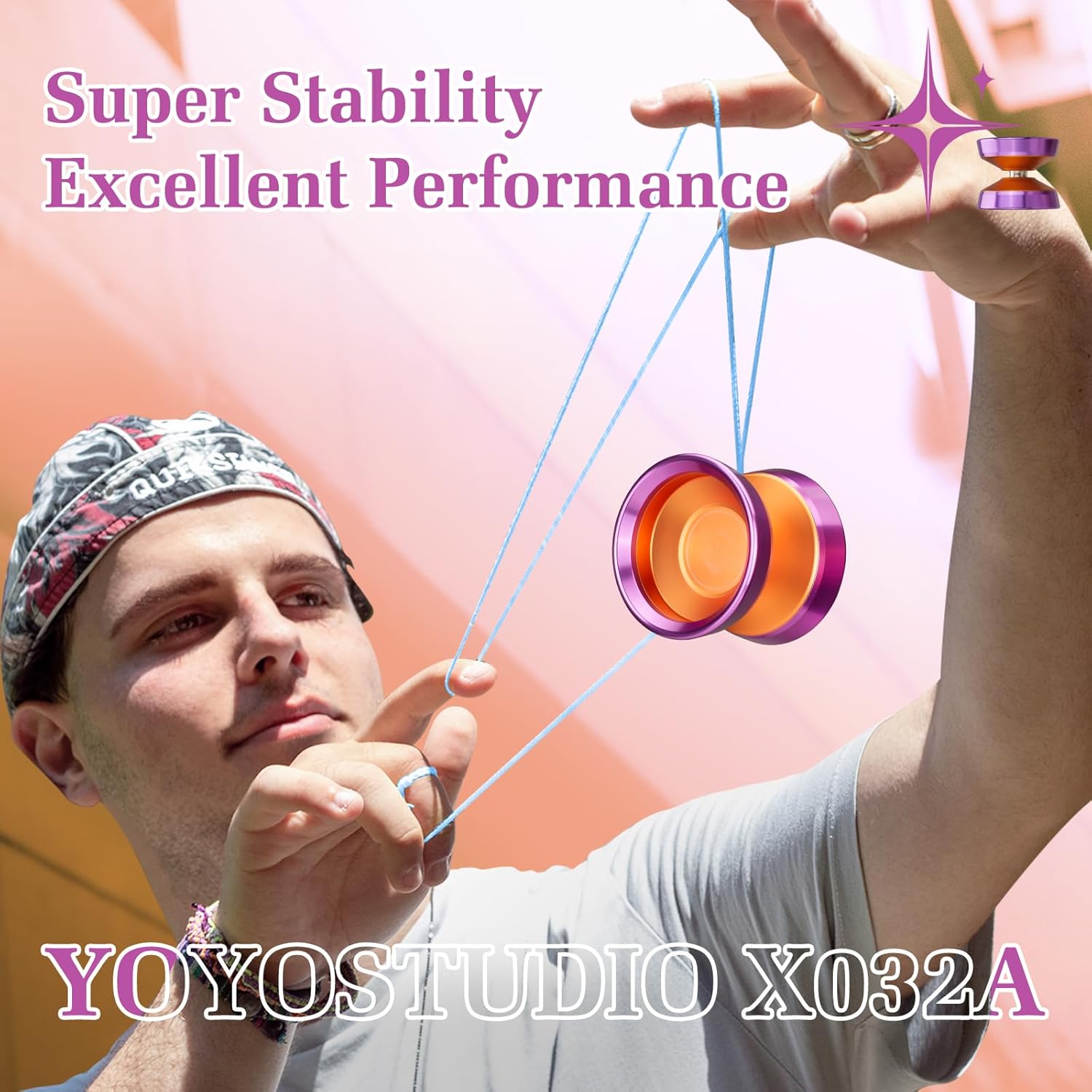 YOYOSTUDIO Yoyo Yoyos profesionales bimetálicos con doble anillo de aleación de aluminio, trucos profesionales yoyos para adultos, yoyo bimetálico