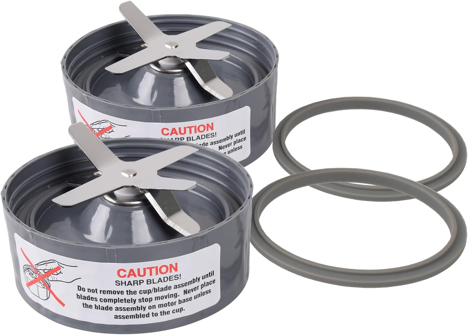 Paquete de 2 cuchillas extractoras de repuesto para NutriBullet 600w Pro 900w Series, hoja de repuesto con juntas de goma de silicona, junta tórica