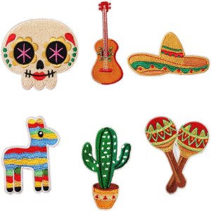 Tornado-Storm – 6 piezas del Día de los Muertos México, Guitarra Clásica, Esqueleto Maquillaje, Sombrero de Paja, Piñata, Cactus Maceta, Maracas, Tornado-Storm – 6 piezas del Día de los Muertos México, Guitarra Clásica, Esqueleto Maquillaje, Sombrero de Paja, Piñata, Cactus Maceta, Maracas,