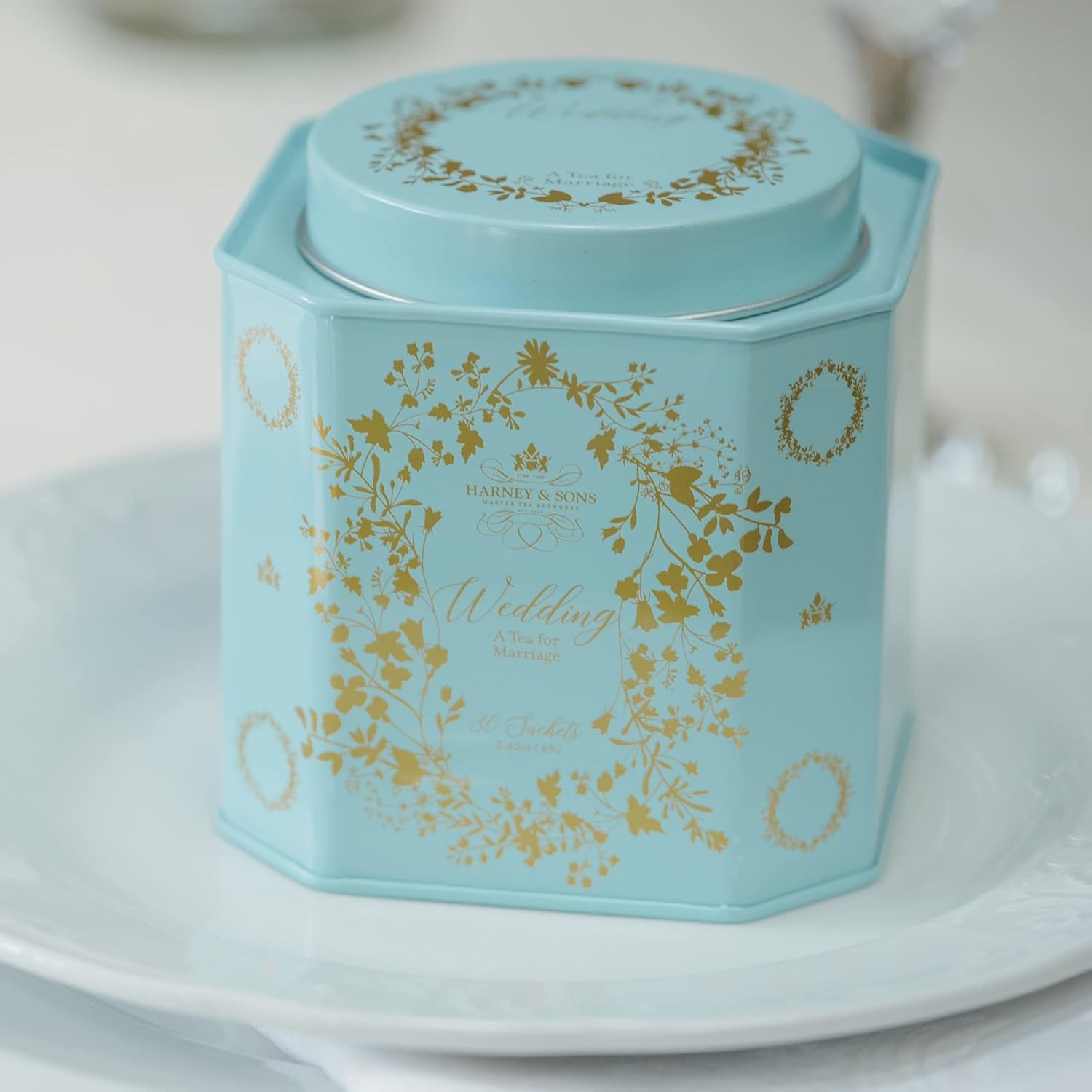 Harney & Sons Té de boda, té para matrimonio, lata de 30 unidades