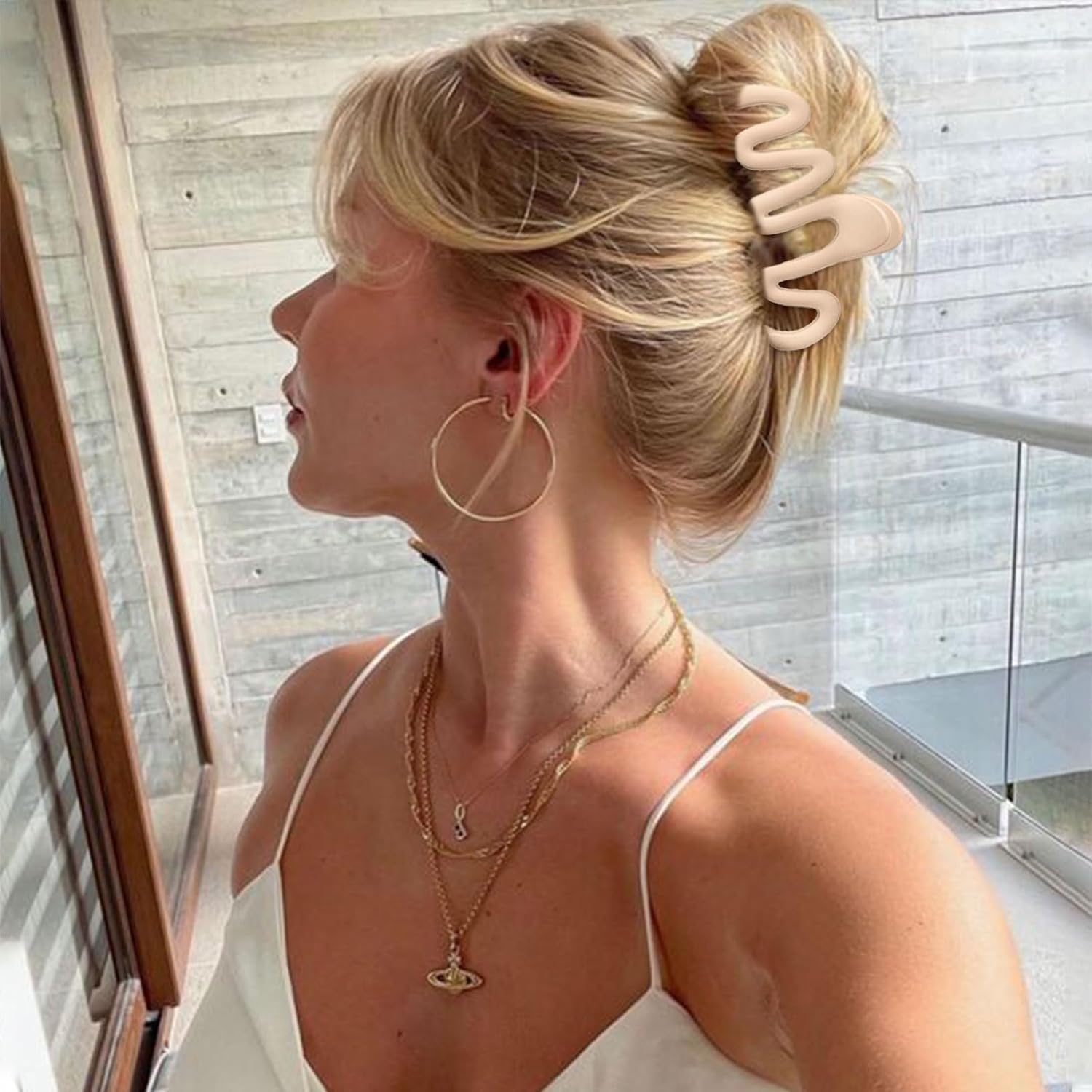 papasgix Pinzas para el cabello para mujer, 6 pinzas para el cabello, pinzas de pelo grandes para cabello grueso, clip de garra antideslizante,