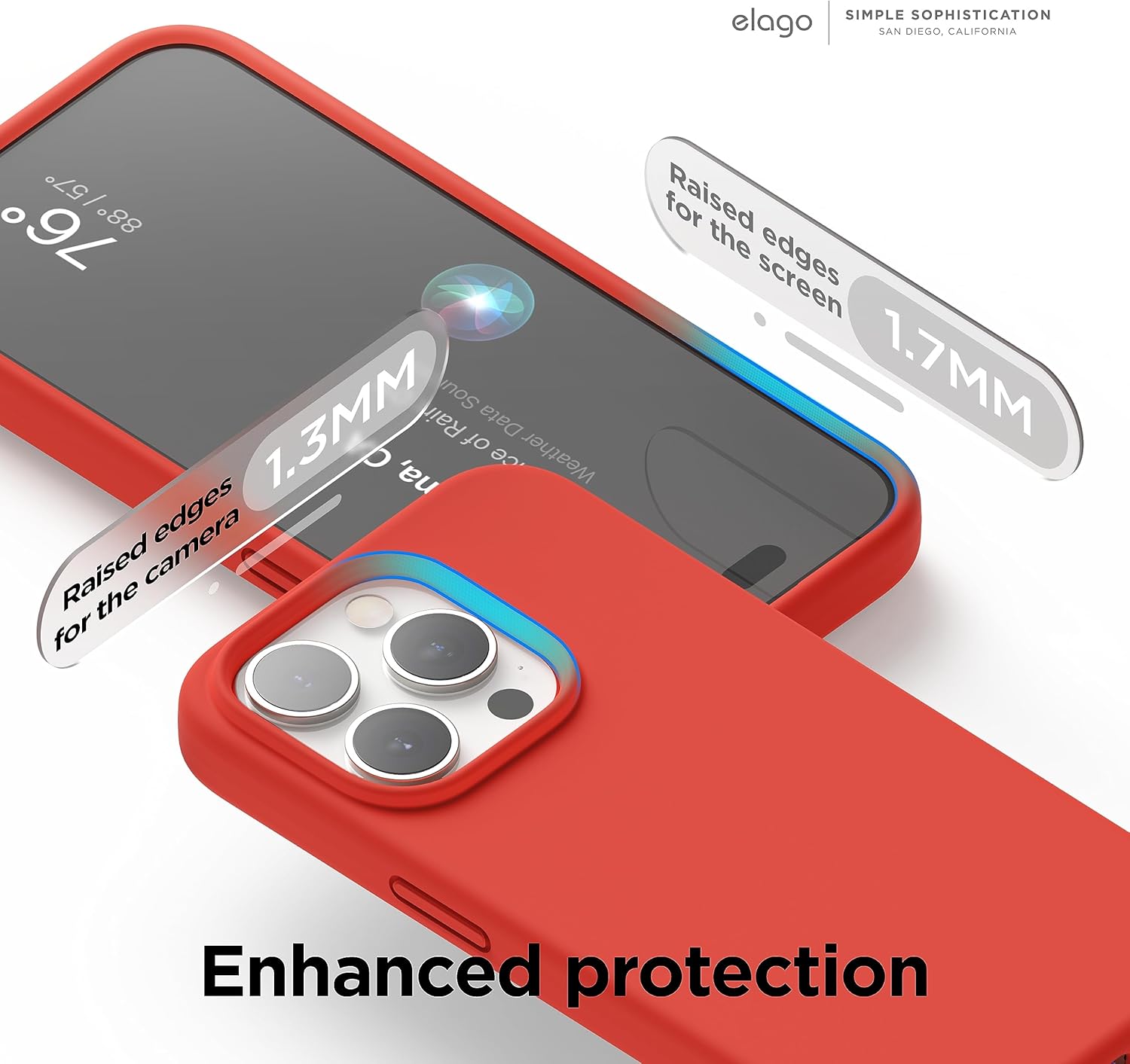 elago Compatible con iPhone 15 Pro Max, funda de silicona líquida, funda protectora de cuerpo completo, a prueba de golpes, funda delgada para