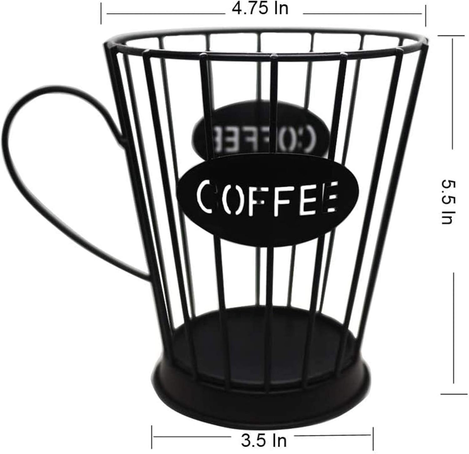 TAMOSH Soporte para cápsulas de café, cesta de almacenamiento para encimera de cocina, soportes de almacenamiento para cápsulas de espresso