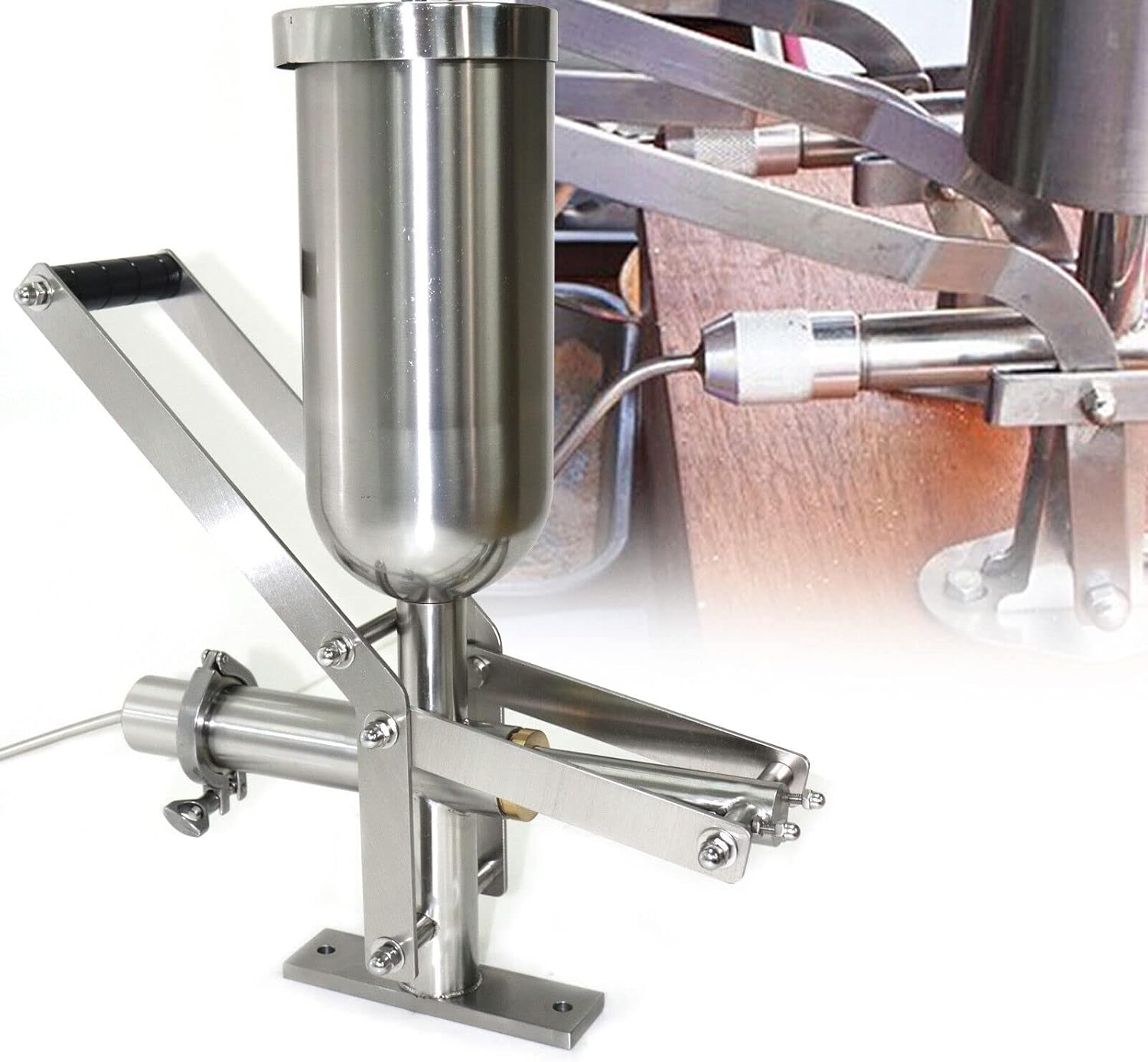 SAHUANIYE Máquina comercial Churro Manual Donuts Postre Churros Rellenador, Home 5L Spanish Doughnut Crank Maker, Máquina de llenado de crema de