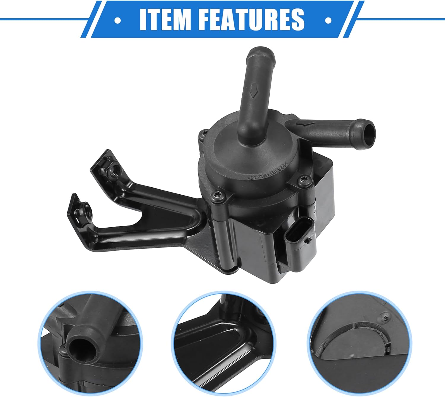 Inversor de enfriamiento de la bomba de agua del motor auxiliar del coche compatible para BMW 550i M5 M6 X5, plástico duradero negro