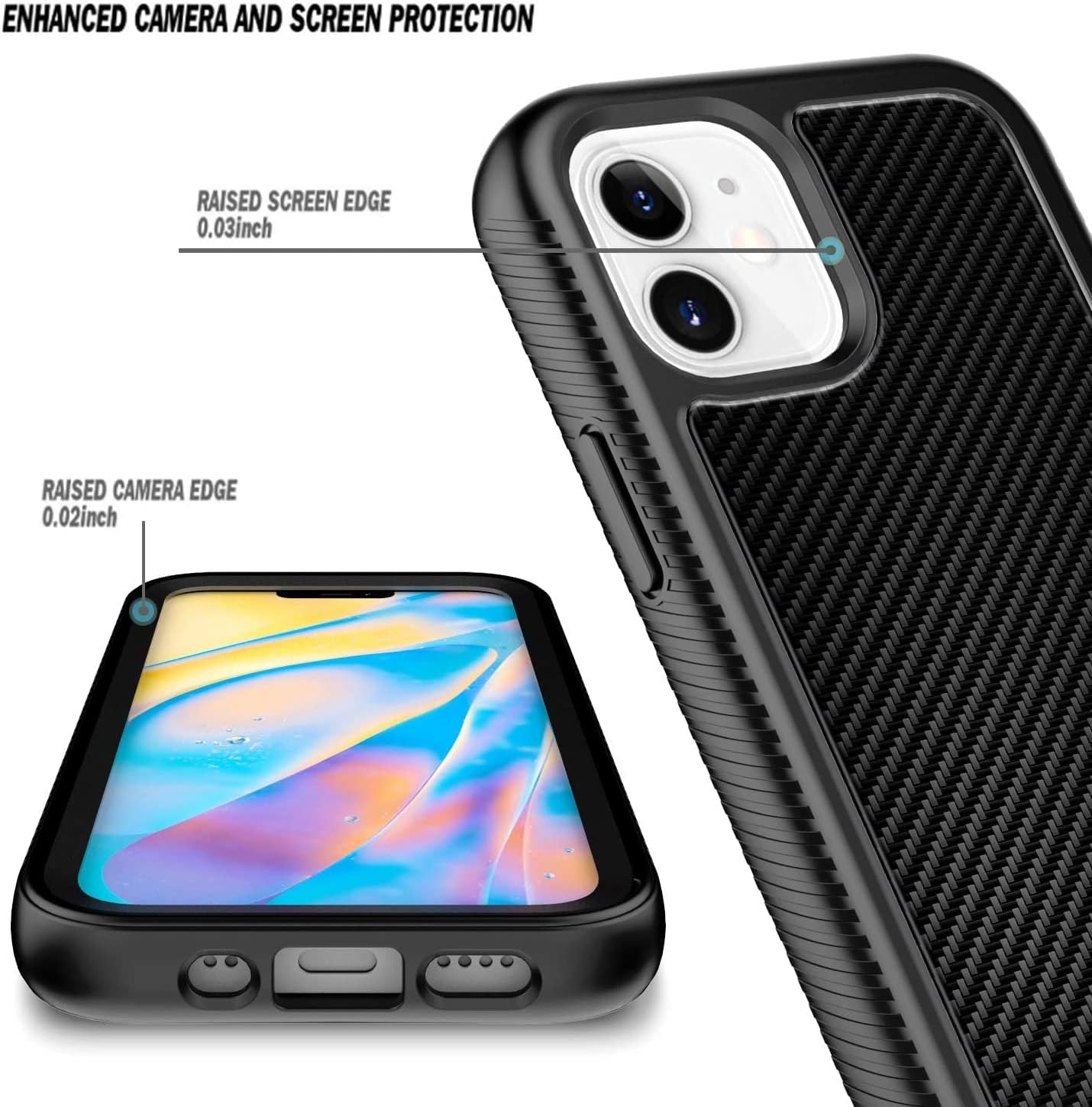 NGB Supremacy Funda compatible con iPhone 12 Mini (5.4 pulgadas), cuerpo completo con protector de pantalla integrado, protección resistente,