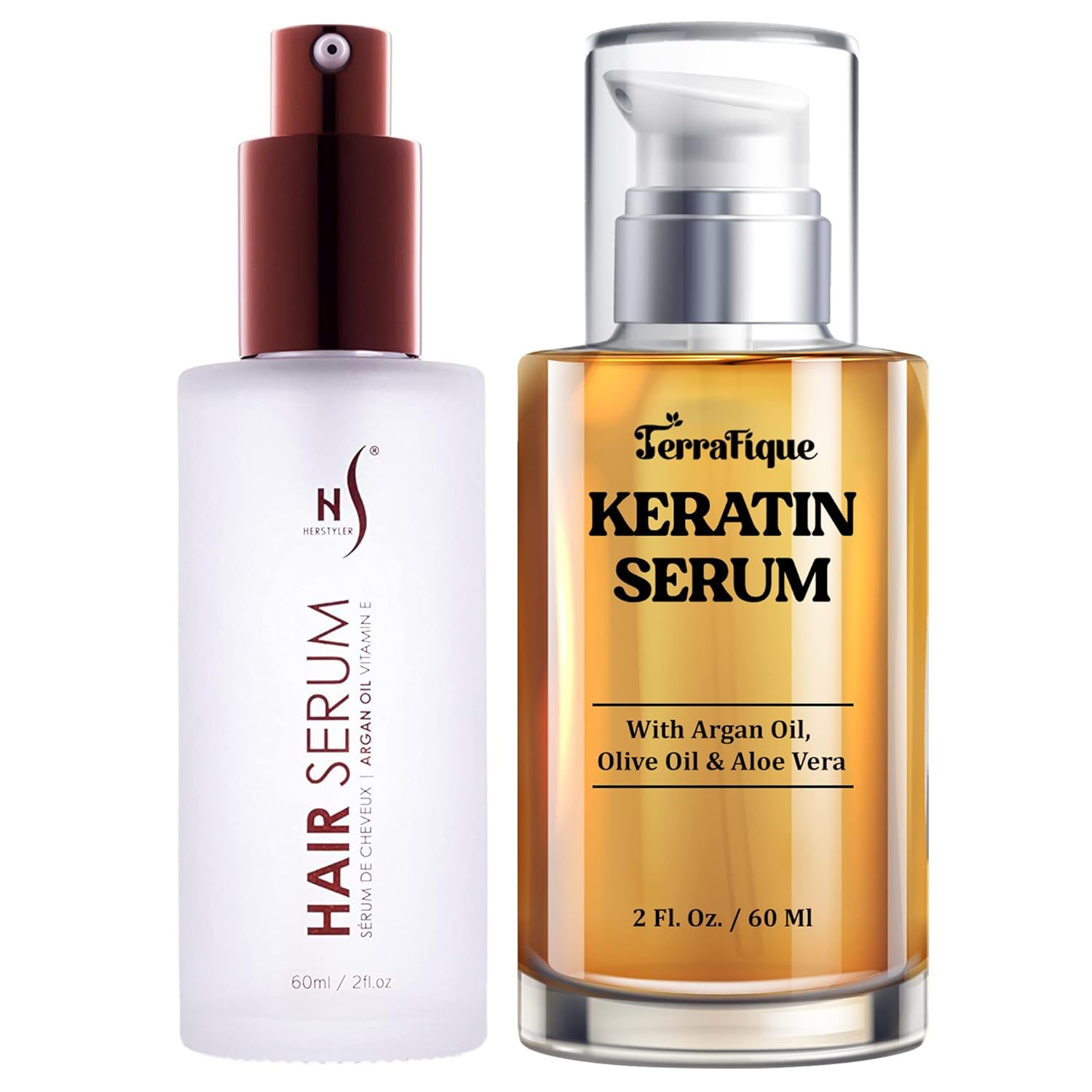 TERRAFIQUE Serum para el cabello de queratina – Set de suero de argán Herstyler