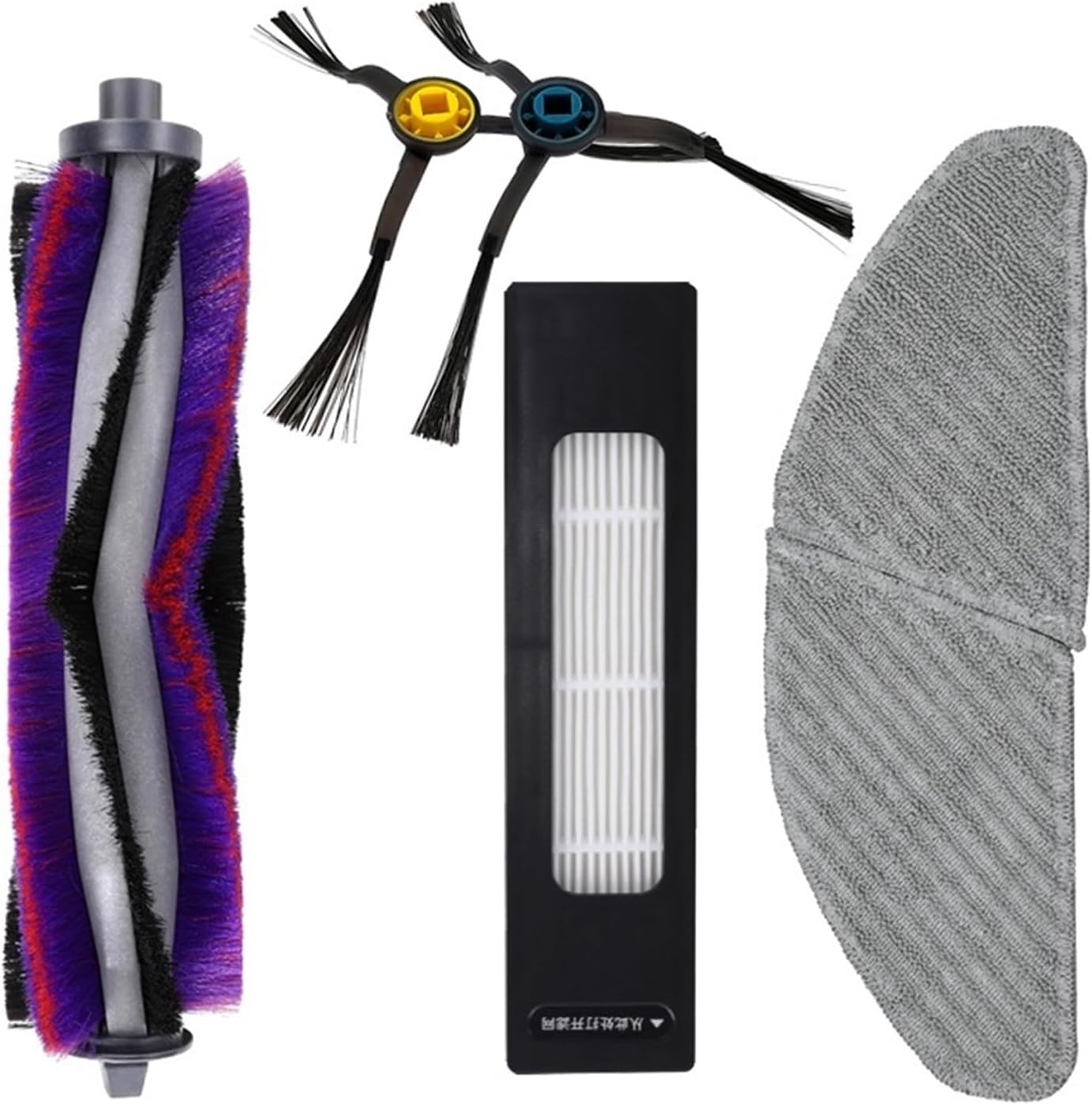 Piezas de repuesto para aspiradora, cepillo de repuesto, filtro HEPA, consumibles de tela para trapeador. Compatible con Midea S8 (color filtro de 2