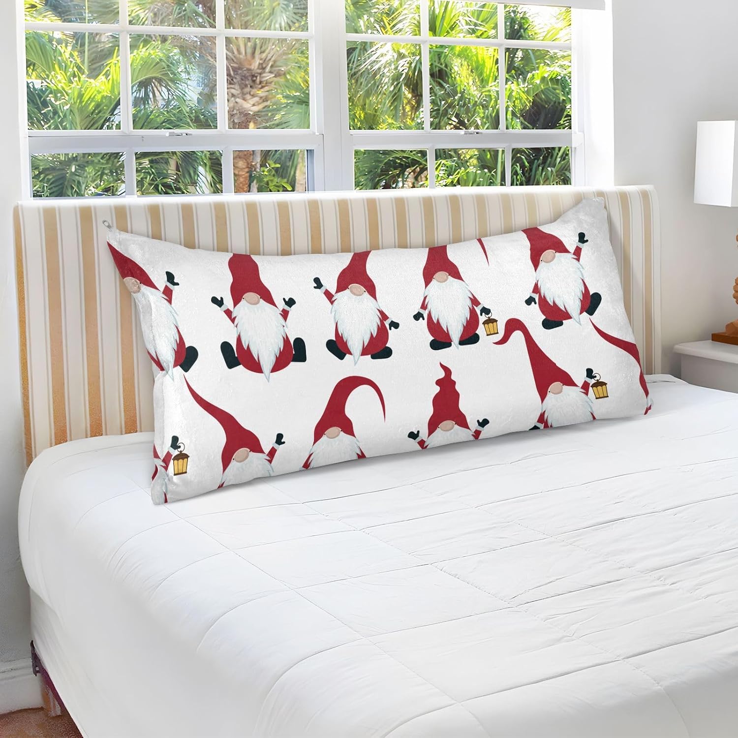Emelivor Fundas de almohada de gnomos de Navidad, fundas de almohada de terciopelo, fundas de cojín suaves, fundas de almohada cómodas, almohadas