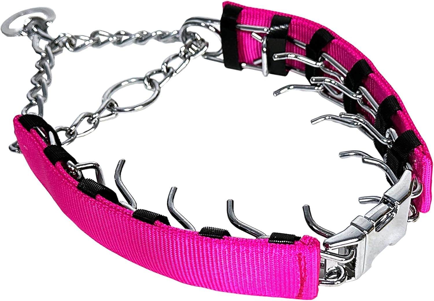 Collar de cadena para perro, con diseño de hebilla de seguridad, masticable duradero de acero inoxidable para perros pequeños, medianos y grandes