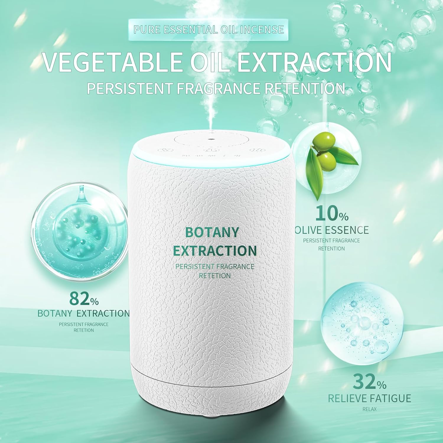 Difusor sin agua inalámbrico para automóvil para aceites esenciales, difusores de niebla de aroma para habitación grande, difusor de aceite portátil