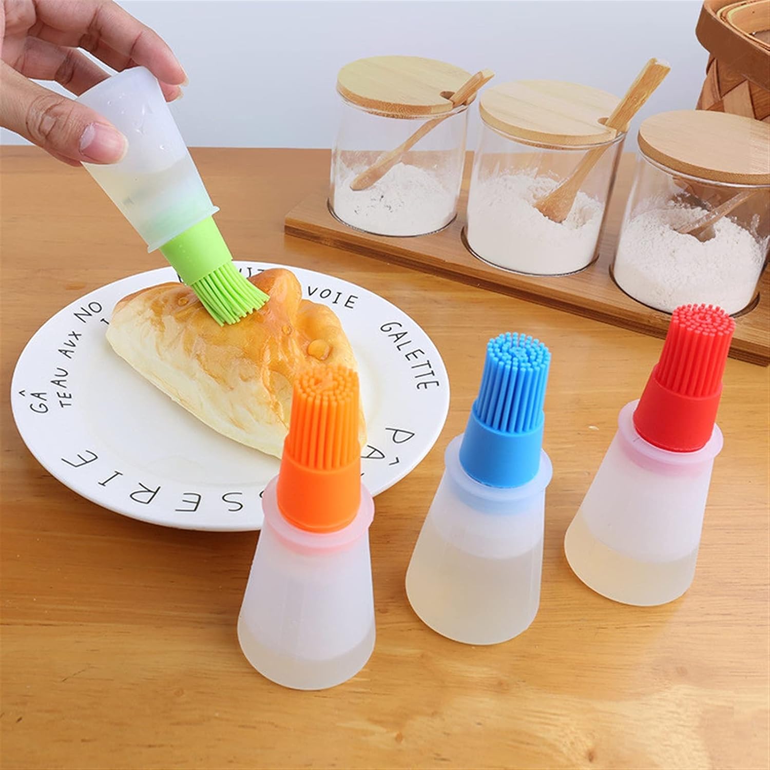 Cepillo de silicona duradero y resistente al calor, para botella de aceite, para parrilla, accesorios de cocina, barbacoa, barbacoa, cocina,