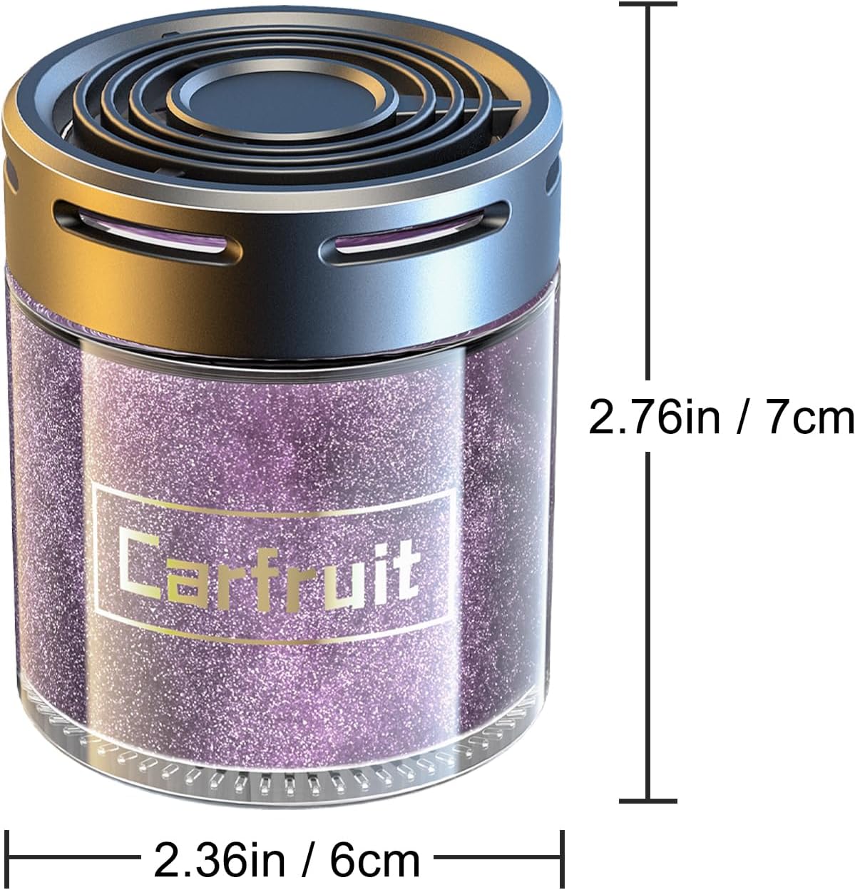 Ambientadores de aire en gel con brillantina, fragancia para automóvil de larga duración, eliminador de olores de humo para mujeres y hombres en el