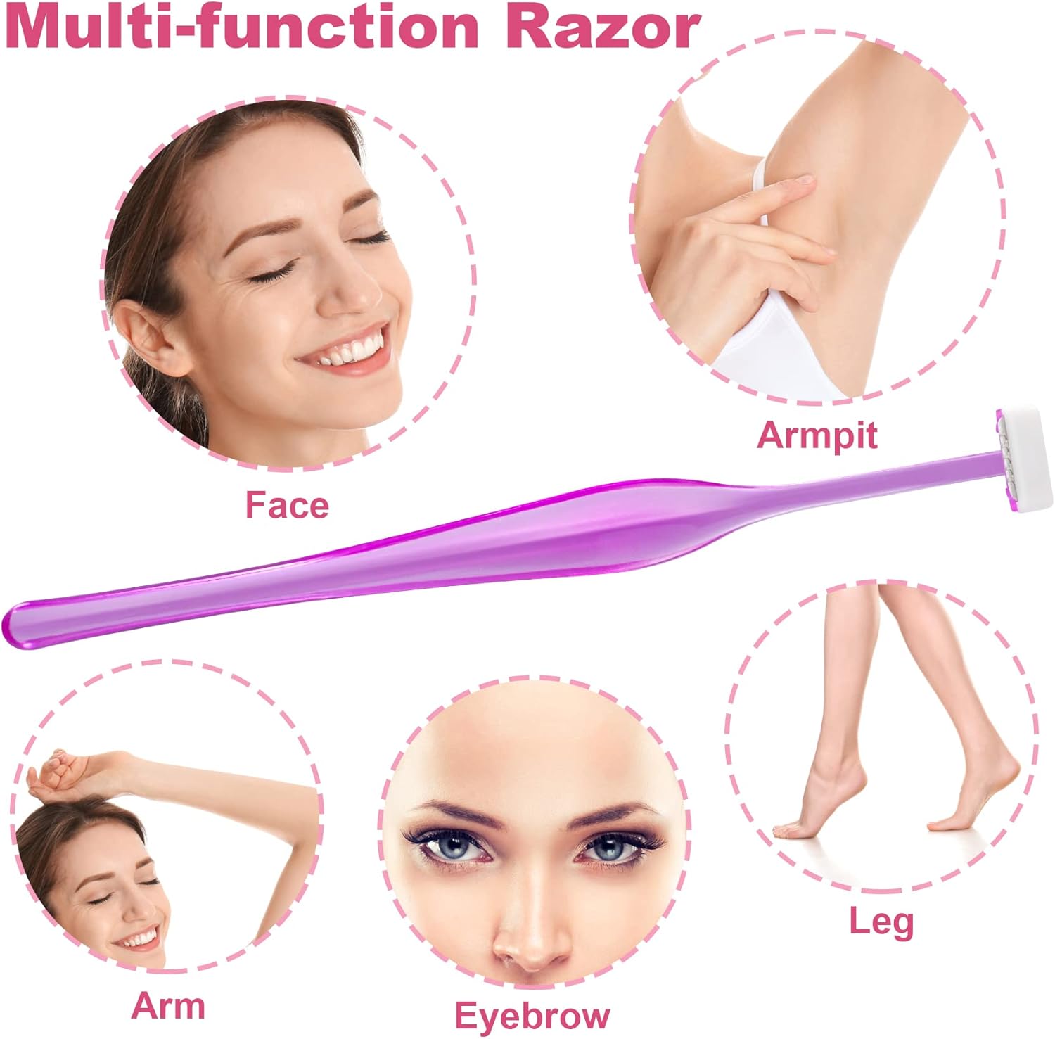 ANCIRS Paquete de 30 maquinillas de afeitar de cejas para maquillaje de mujer, herramienta facial en forma de T para cejas de ojos, kit de recorte