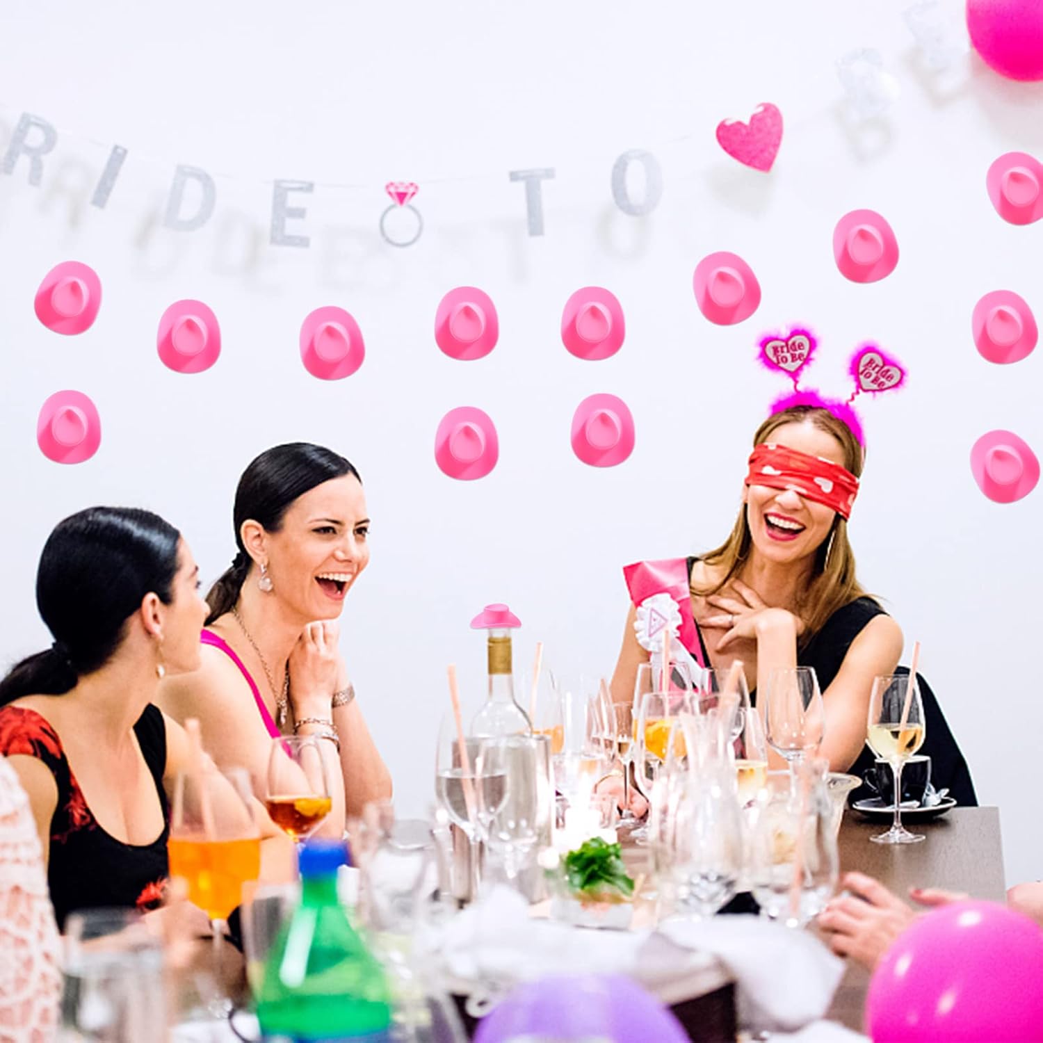 30 piezas de mini sombrero de vaquero occidental, sombrero de vaquera, sombreros de muñeca lindos de plástico, accesorios de decoración para fiesta
