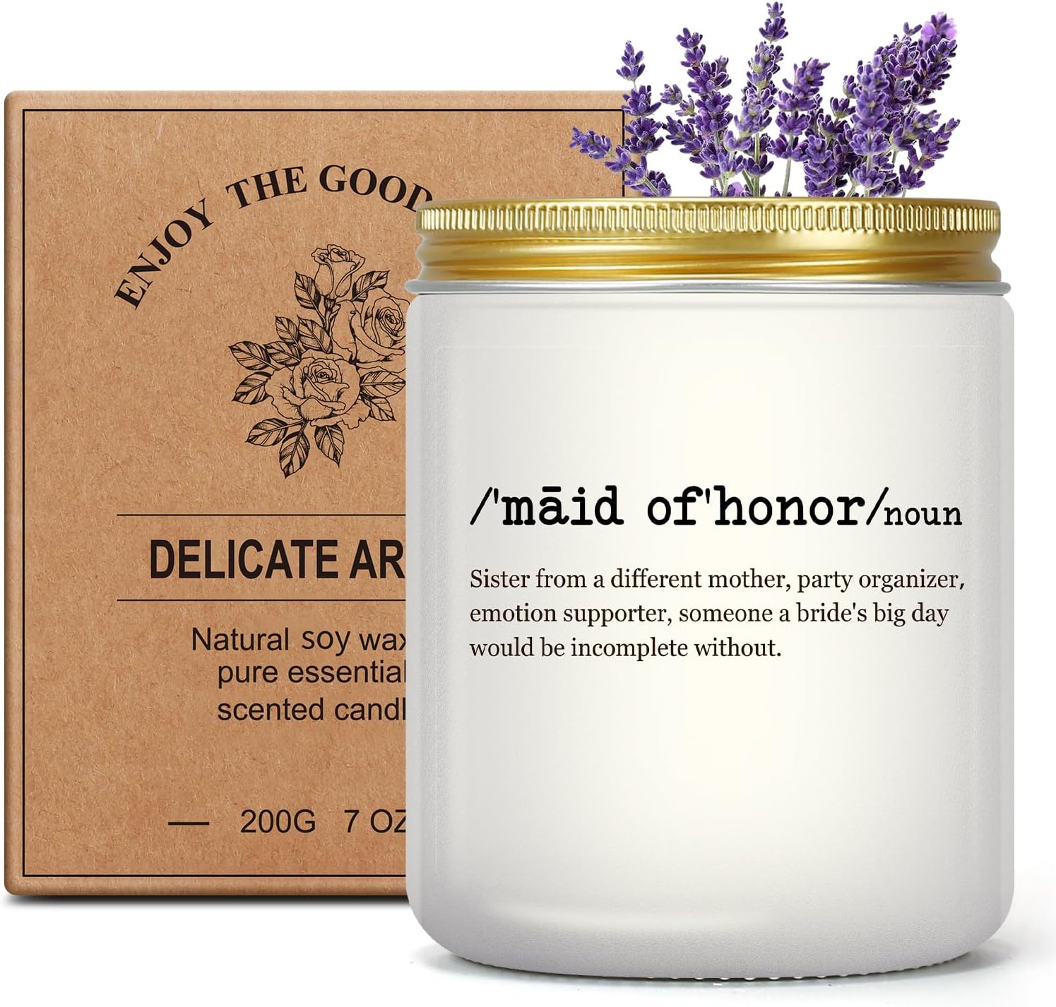 Vela de dama de honor, regalos de velas de dama de honor, regalos de propuesta de dama de honor, regalo de dama de honor para amigas, hermanas de la