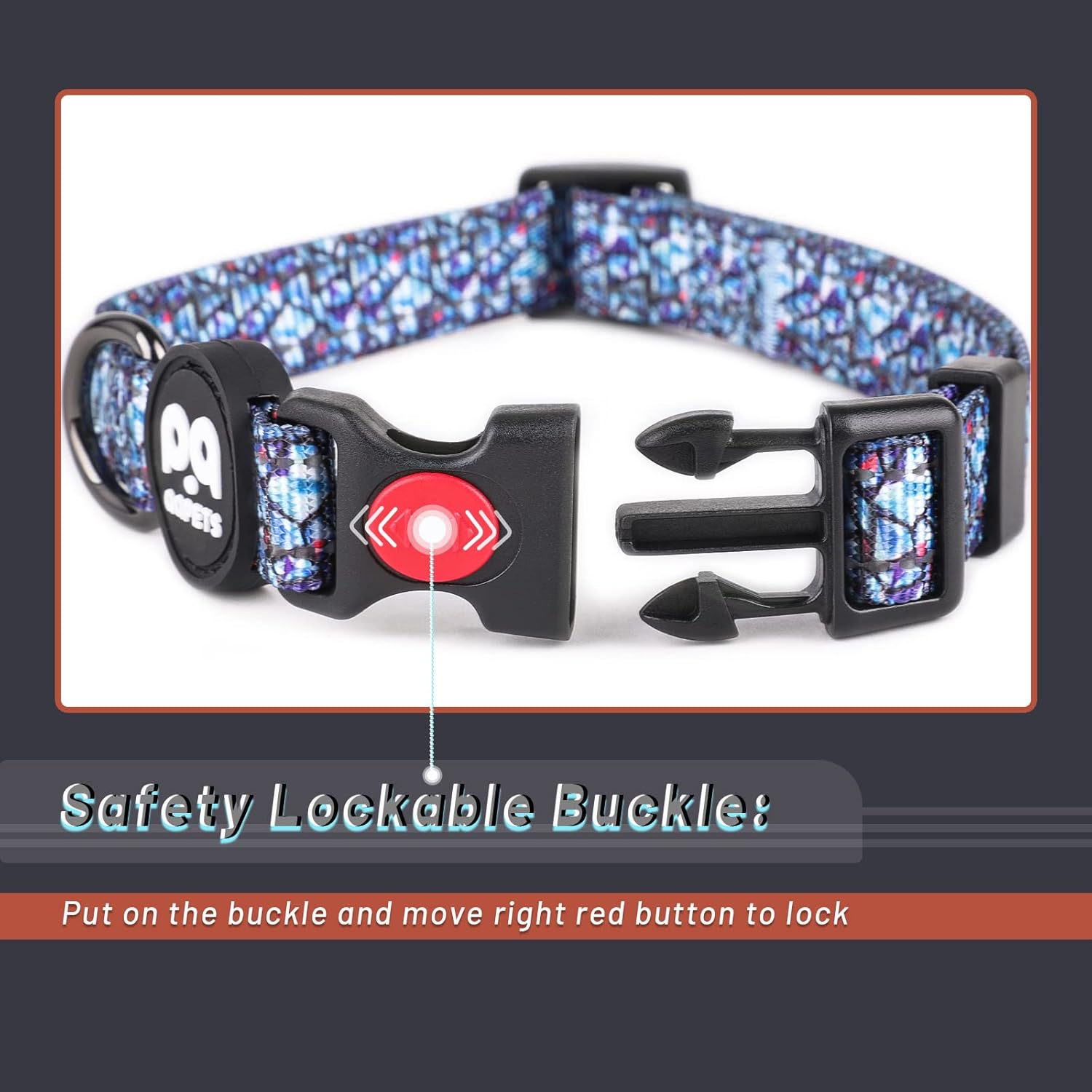 QQPETS Collar reflectante para perro estampado de nailon suave, bonito patrón ajustable para hembras y machos, cachorros, extra pequeño, mediano y