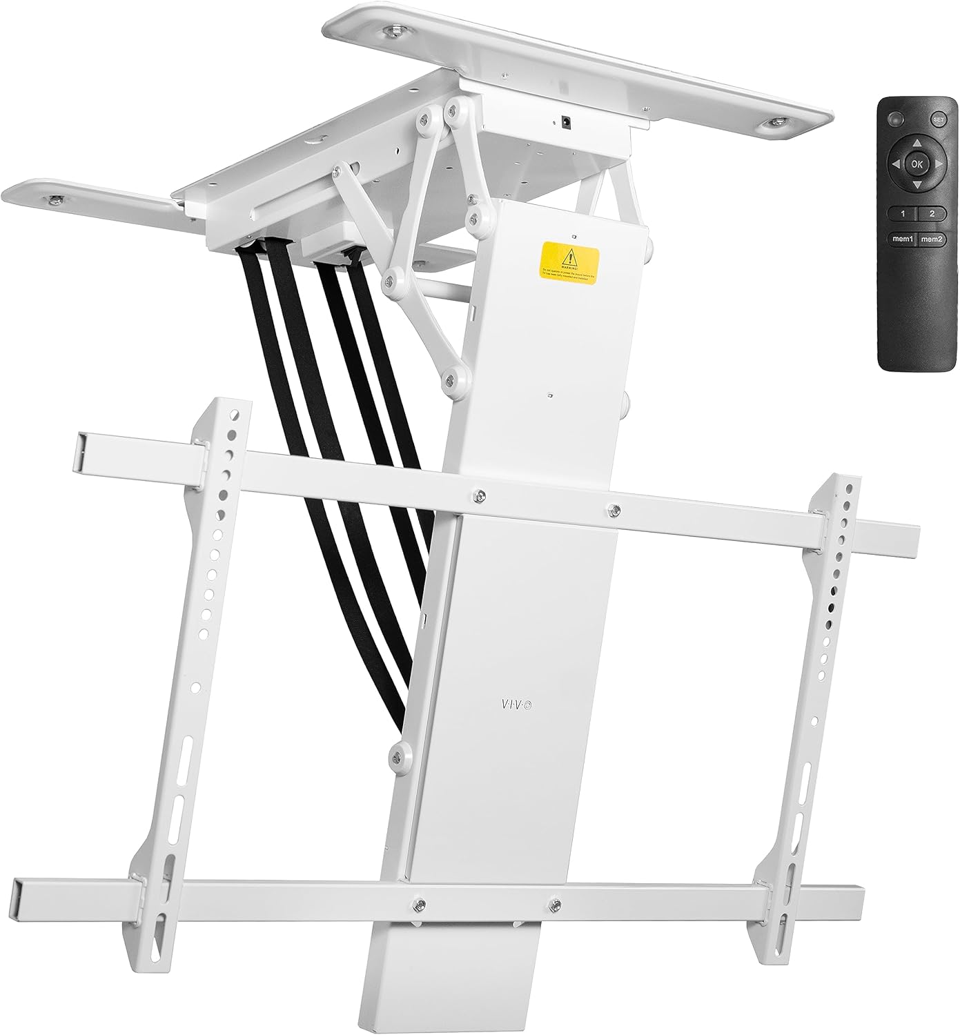VIVO Soporte de techo eléctrico para TV para pantallas de 40 a 85 pulgadas, soporte VESA de techo inclinado motorizado abatible grande, paquete