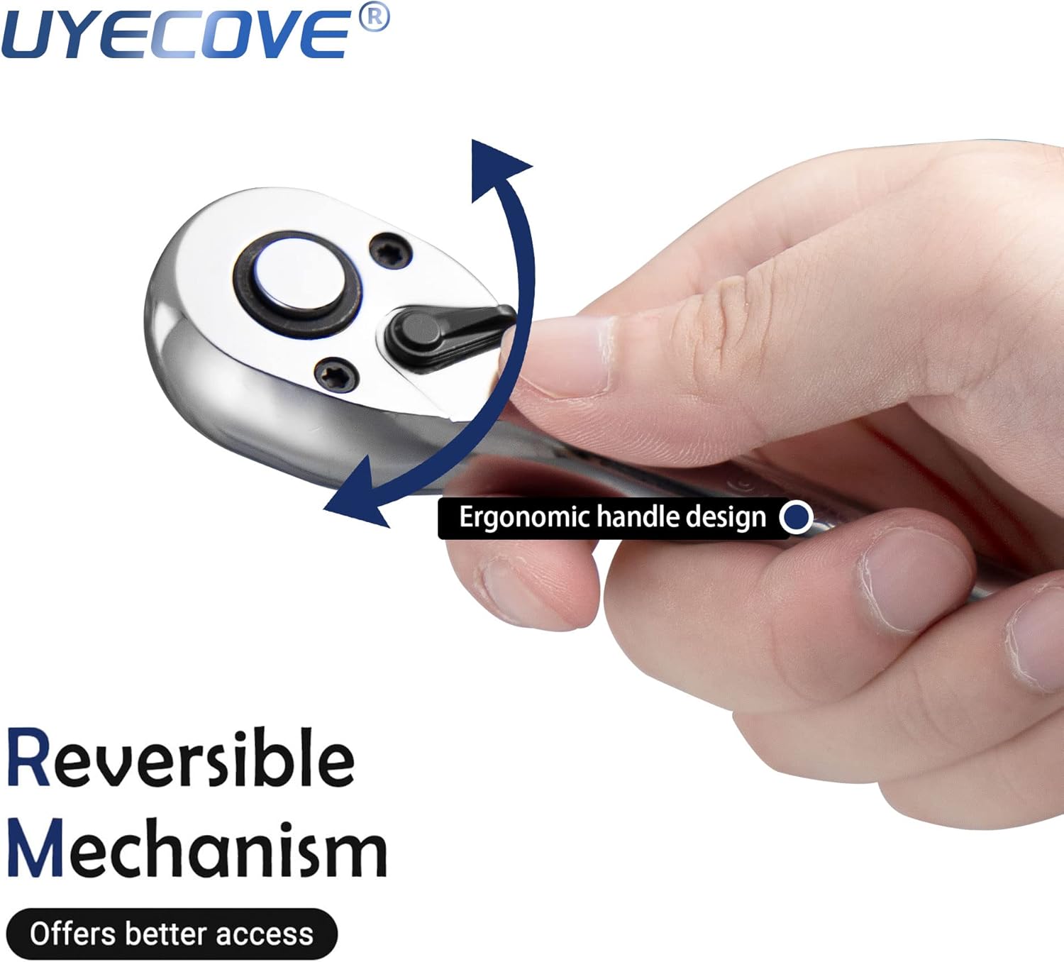 Llave de trinquete de 12 pulgada, llave de trinquete de 12, llave de enchufe, cabeza Cr-Mo reversible de liberación rápida de 72 dientes, fabricada