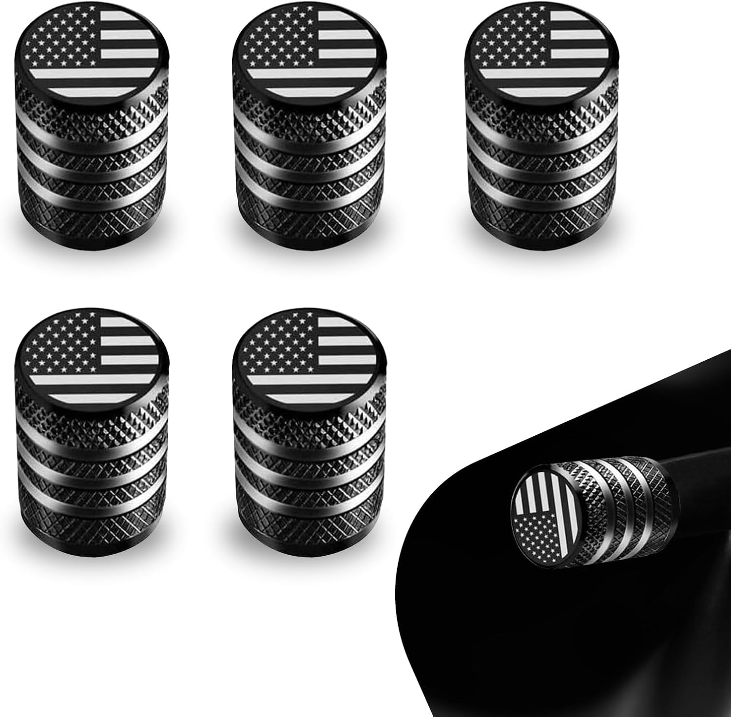 Paquete de 5 fundas para válvula de neumático, tapa antipolvo para válvula, repuesto universal de automóvil, para la mayoría de los automóviles