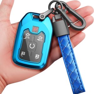 Sindeda Funda para llavero Chevrolet con llavero de TPU de protección completa, funda para llave compatible con Chevrolet Chevy Silverado Suburban Sindeda Funda para llavero Chevrolet con llavero de TPU de protección completa, funda para llave compatible con Chevrolet Chevy Silverado Suburban