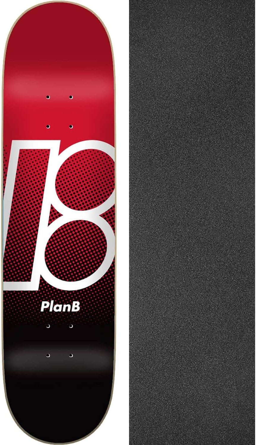 Plan B Skateboards Andromeda Skateboard Deck – 8 x 31.85 pulgadas con Jessup Black Griptape – Paquete de 2 artículos