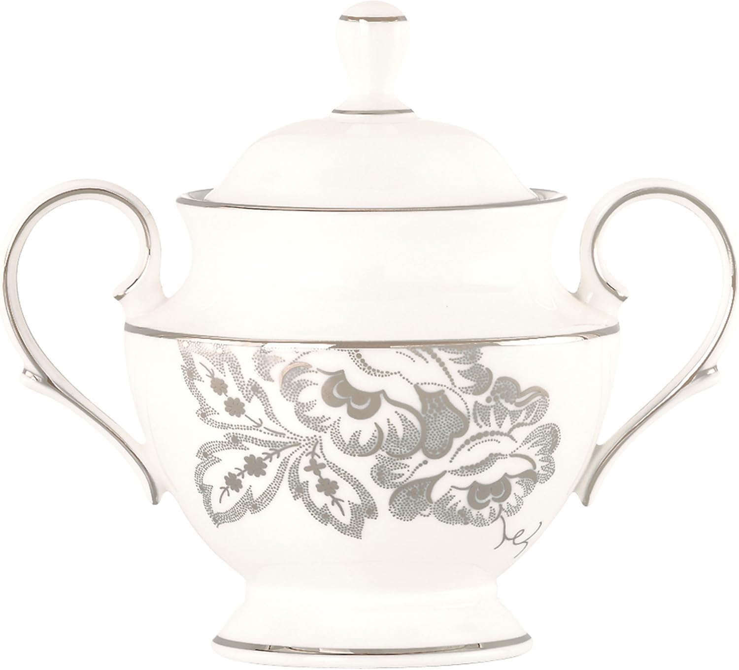 Lenox Azucarero de vals floral con tapa
