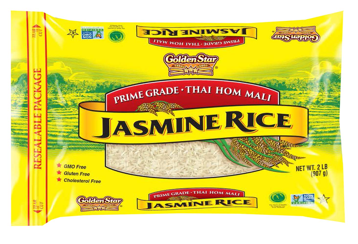 Golden Star Arroz Jazmín Orgánico 6 x 2 lb