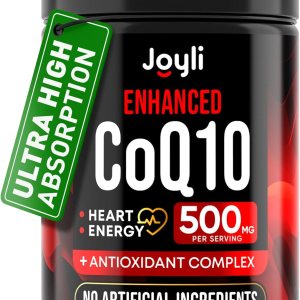 CoQ10 de alta absorción 500 mg – Suplemento Co Q 10 120 cápsulas blandas para la salud del corazón y la producción de energía – Suplementos CoQ10 de alta absorción 500 mg – Suplemento Co Q 10 120 cápsulas blandas para la salud del corazón y la producción de energía – Suplementos