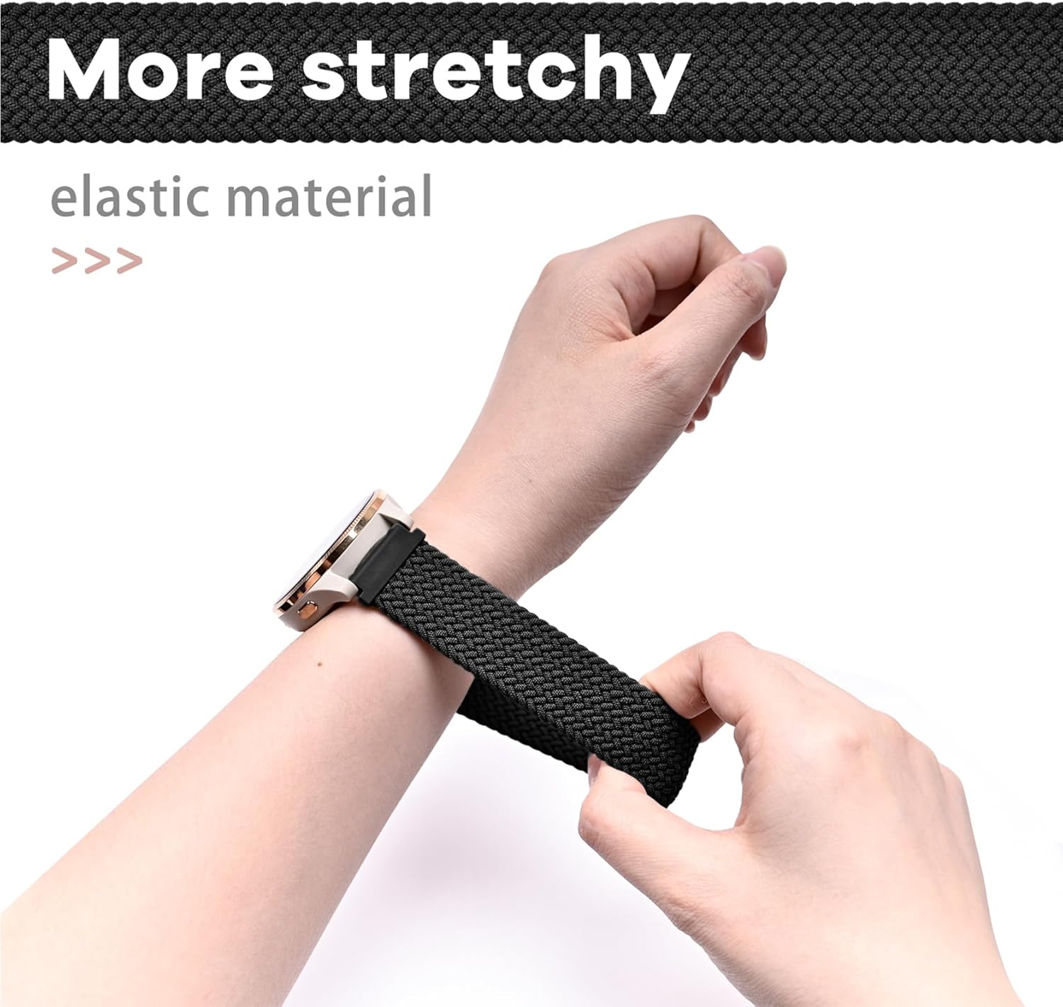 Folavii 18mm Braided Stretchy Nylon Watch Bands Compatible with Garmin Venu 2SVenu 3SVivoactive 4SVivomove 3SForerunner 255SForerunner 265S, Quick