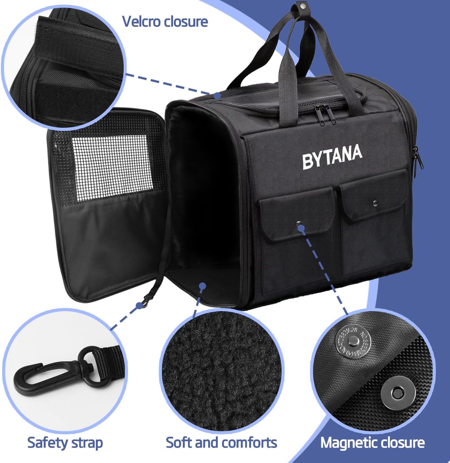 Mochila transportadora para gatos y perros, cachorros, con capacidad para hasta 18 libras, mochila para perros, mochilas para gatos para llevar