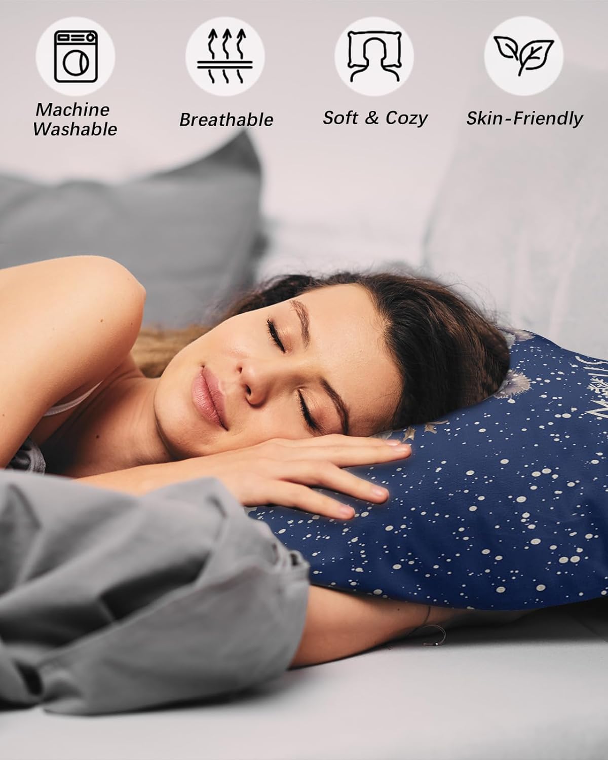 Fundas de almohada de invierno con diseño de muñeco de nieve tamaño Queen, 2 paquetes de fundas de almohada suaves para sofá, funda de cojín lumbar